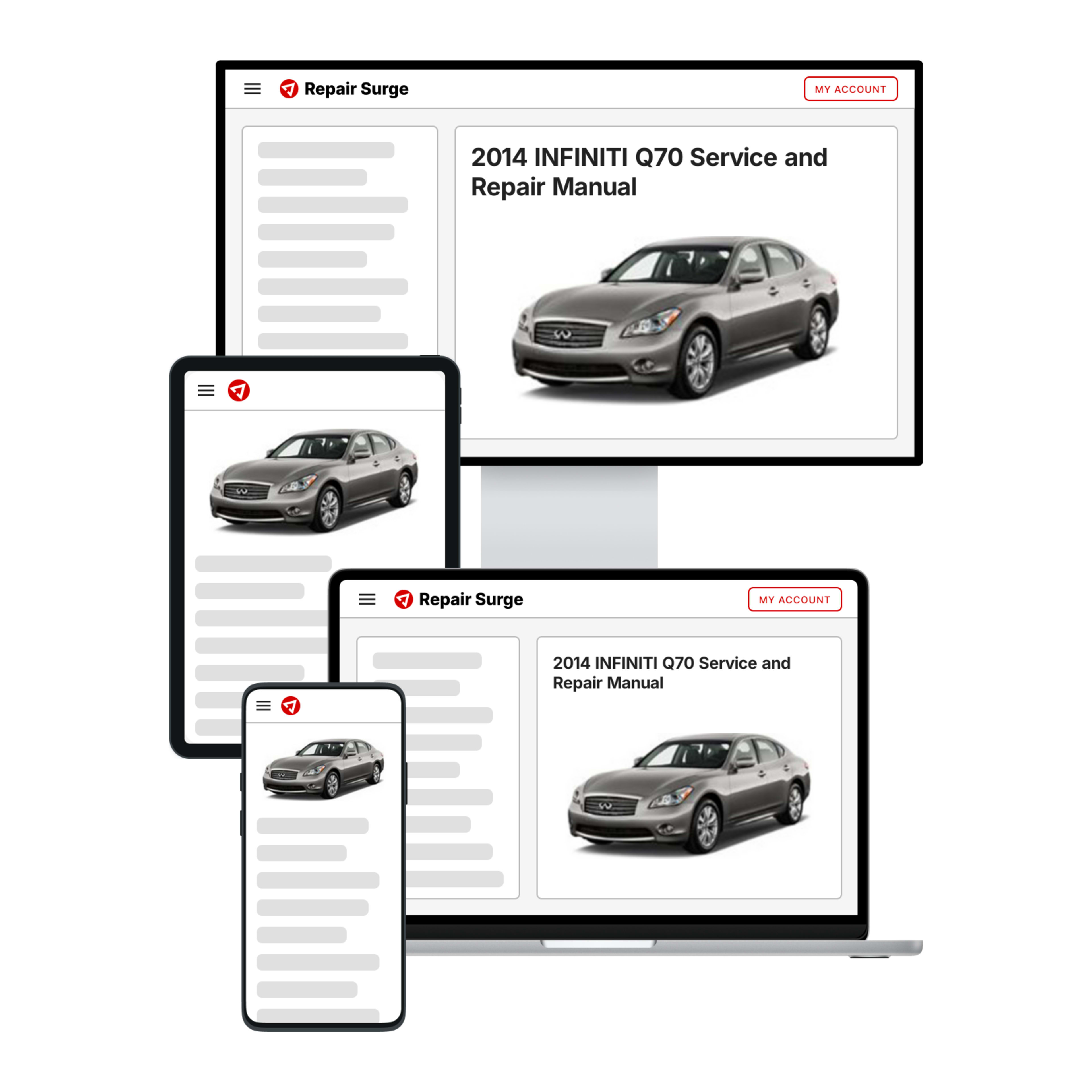 2014 INFINITI Q70 service and repair manual hero image