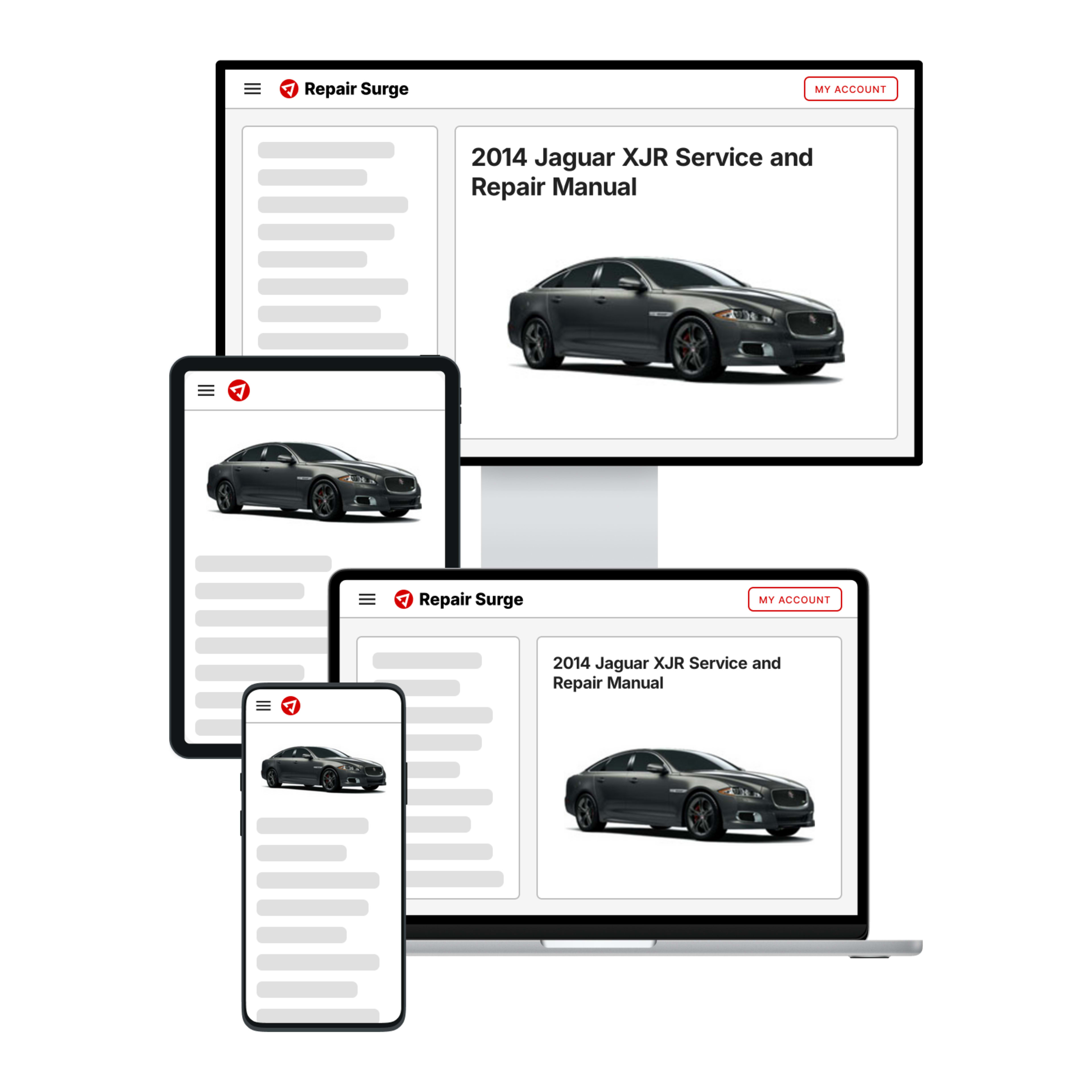 2014 Jaguar XJR service and repair manual hero image