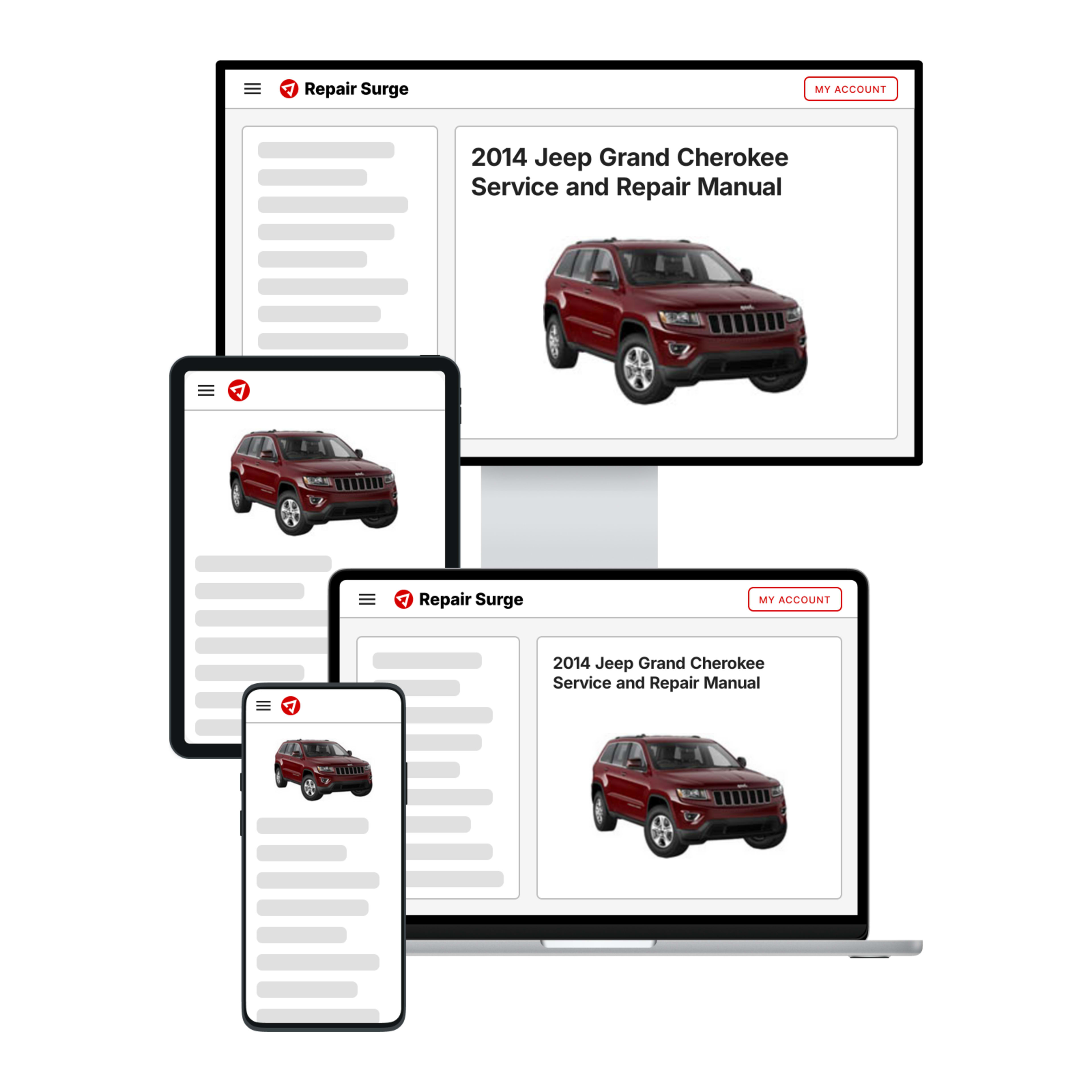 2014 Jeep Grand Cherokee service and repair manual hero image