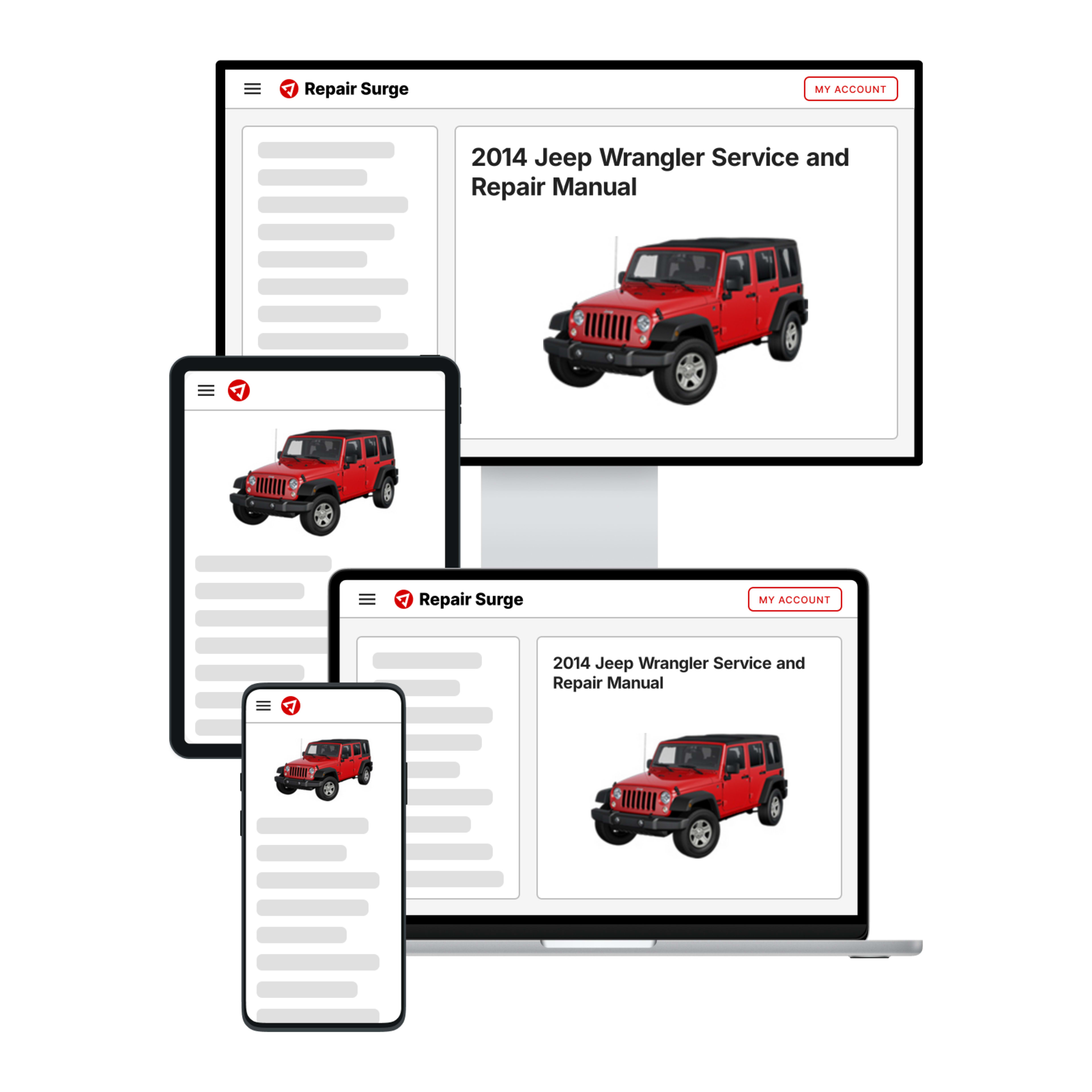 2014 Jeep Wrangler service and repair manual hero image