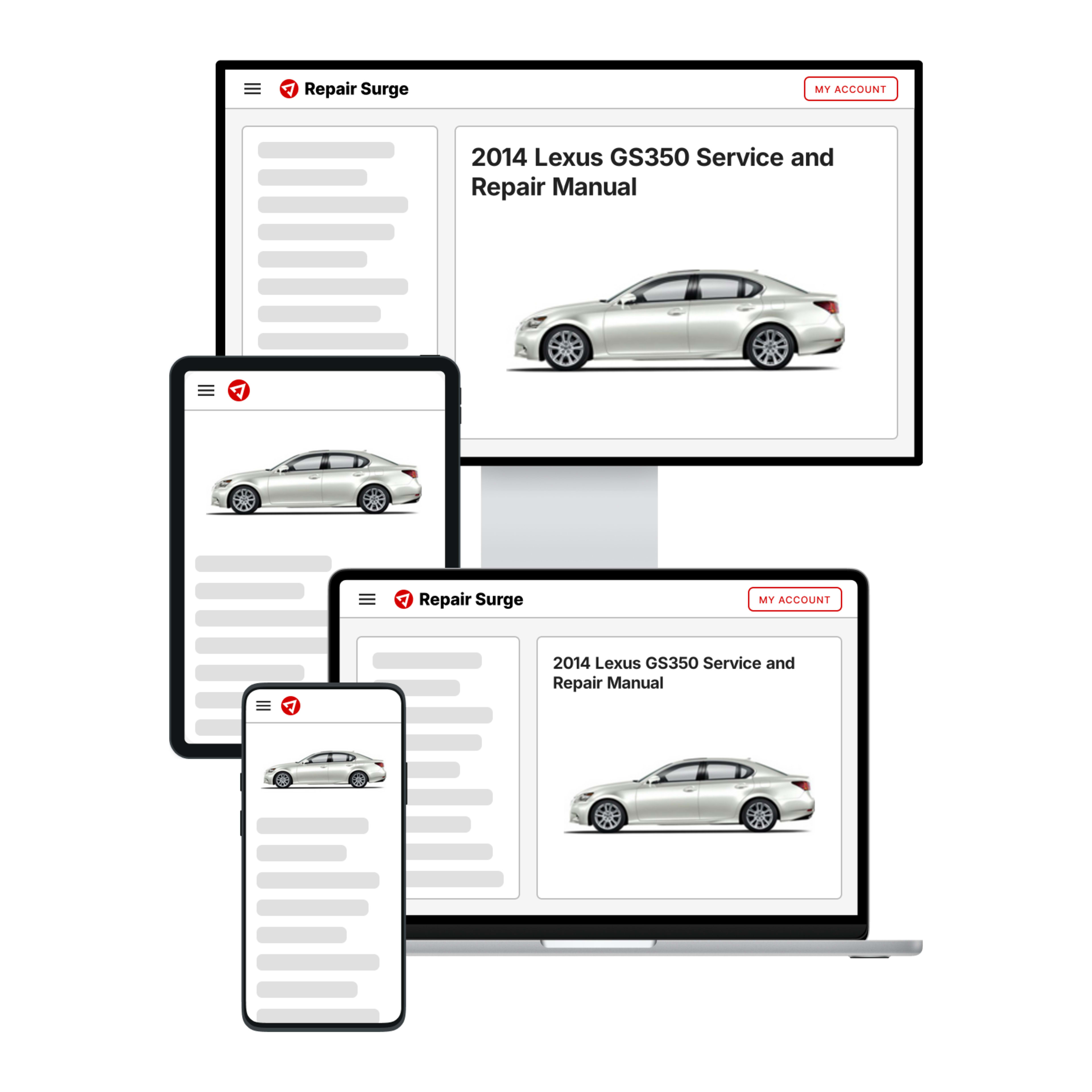 2014 Lexus GS350 service and repair manual hero image