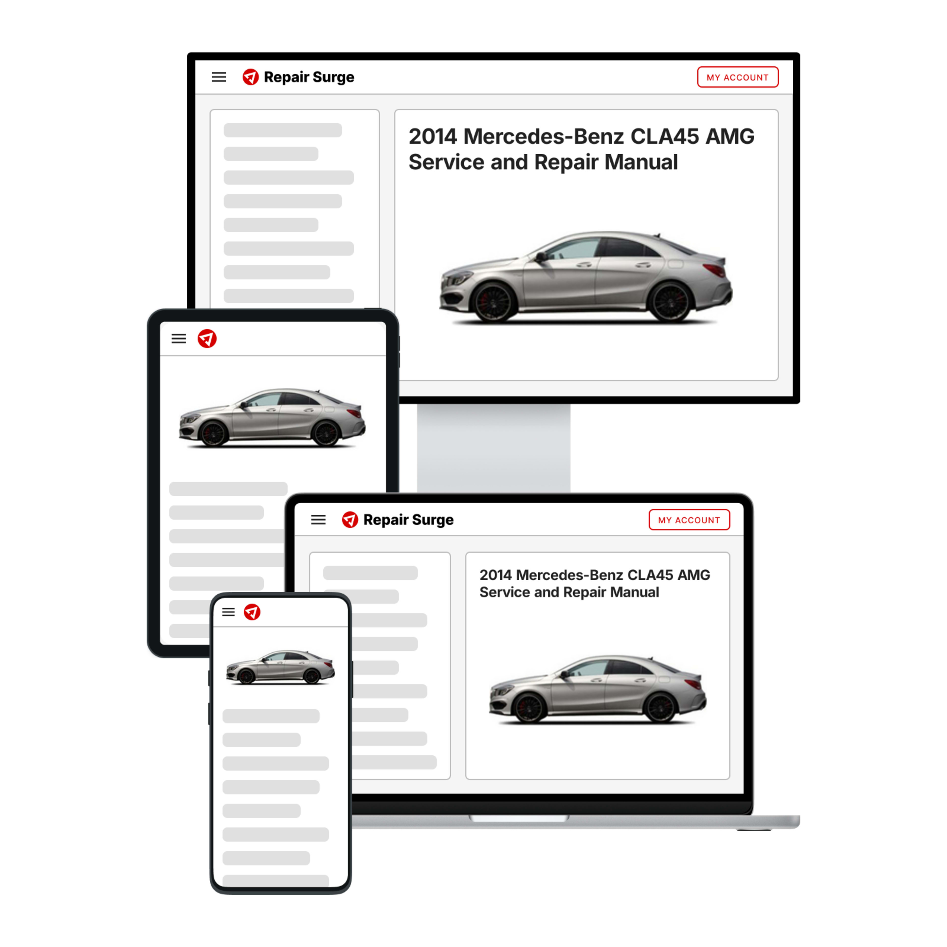 2014 Mercedes-Benz CLA45 AMG service and repair manual hero image