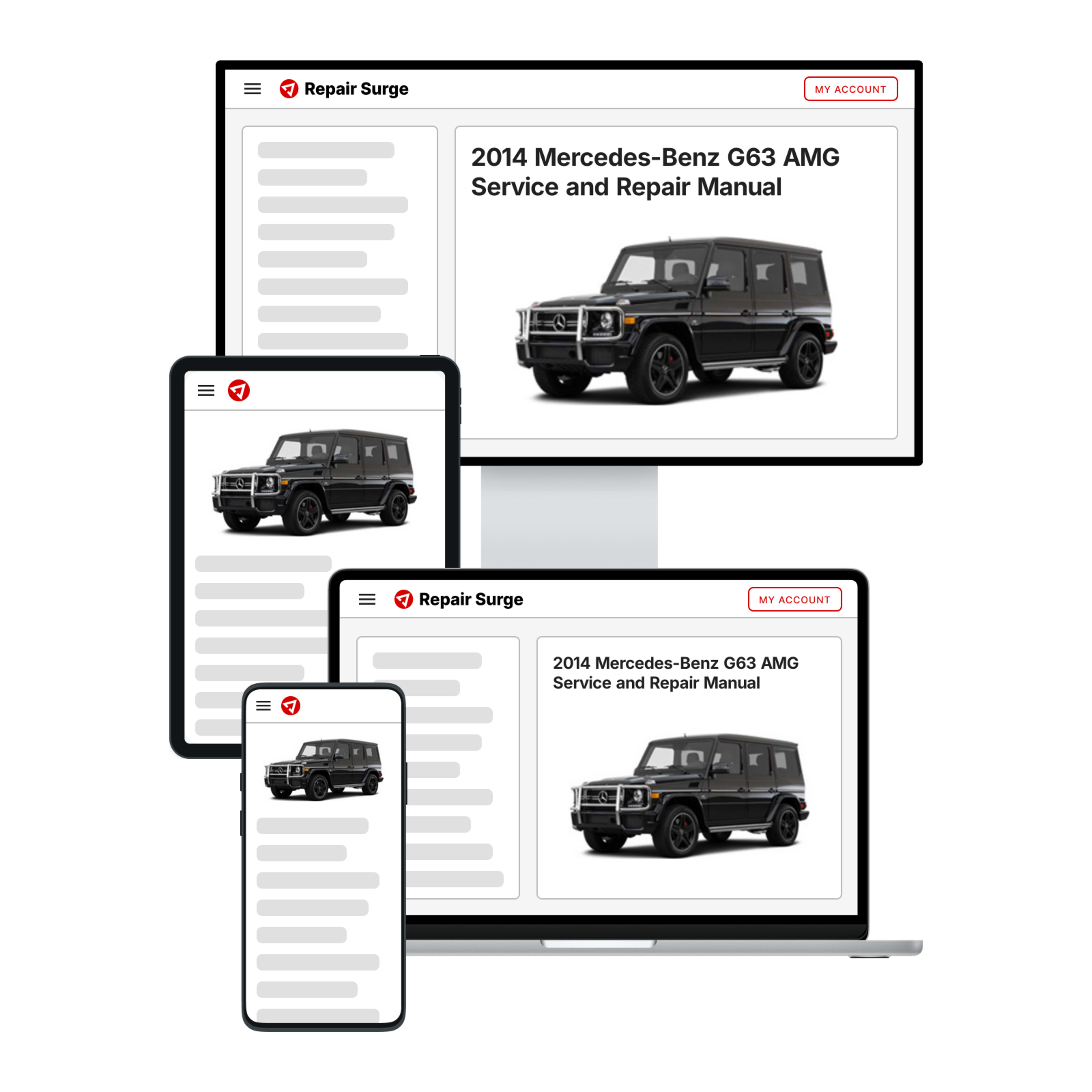 2014 Mercedes-Benz G63 AMG service and repair manual hero image