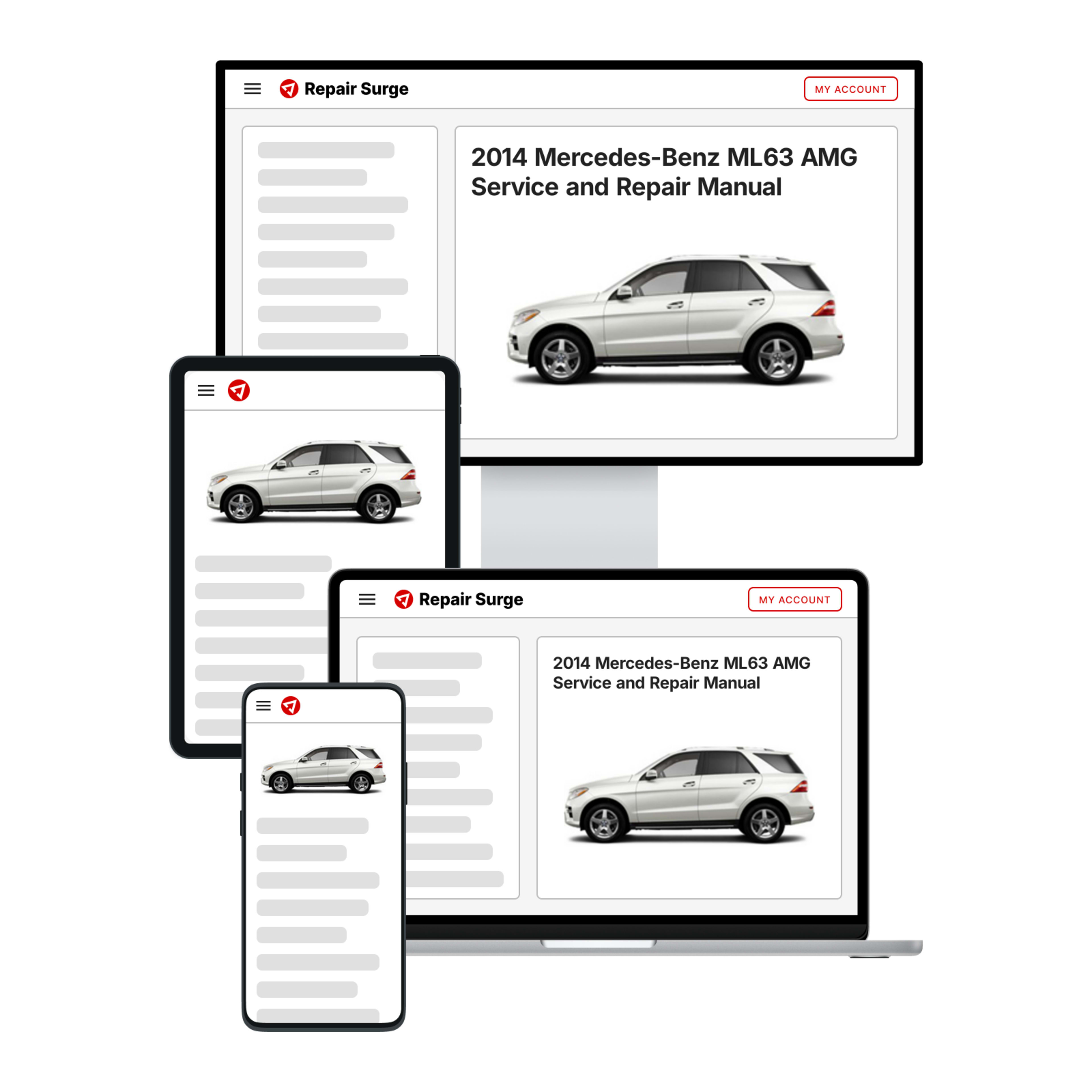 2014 Mercedes-Benz ML63 AMG service and repair manual hero image