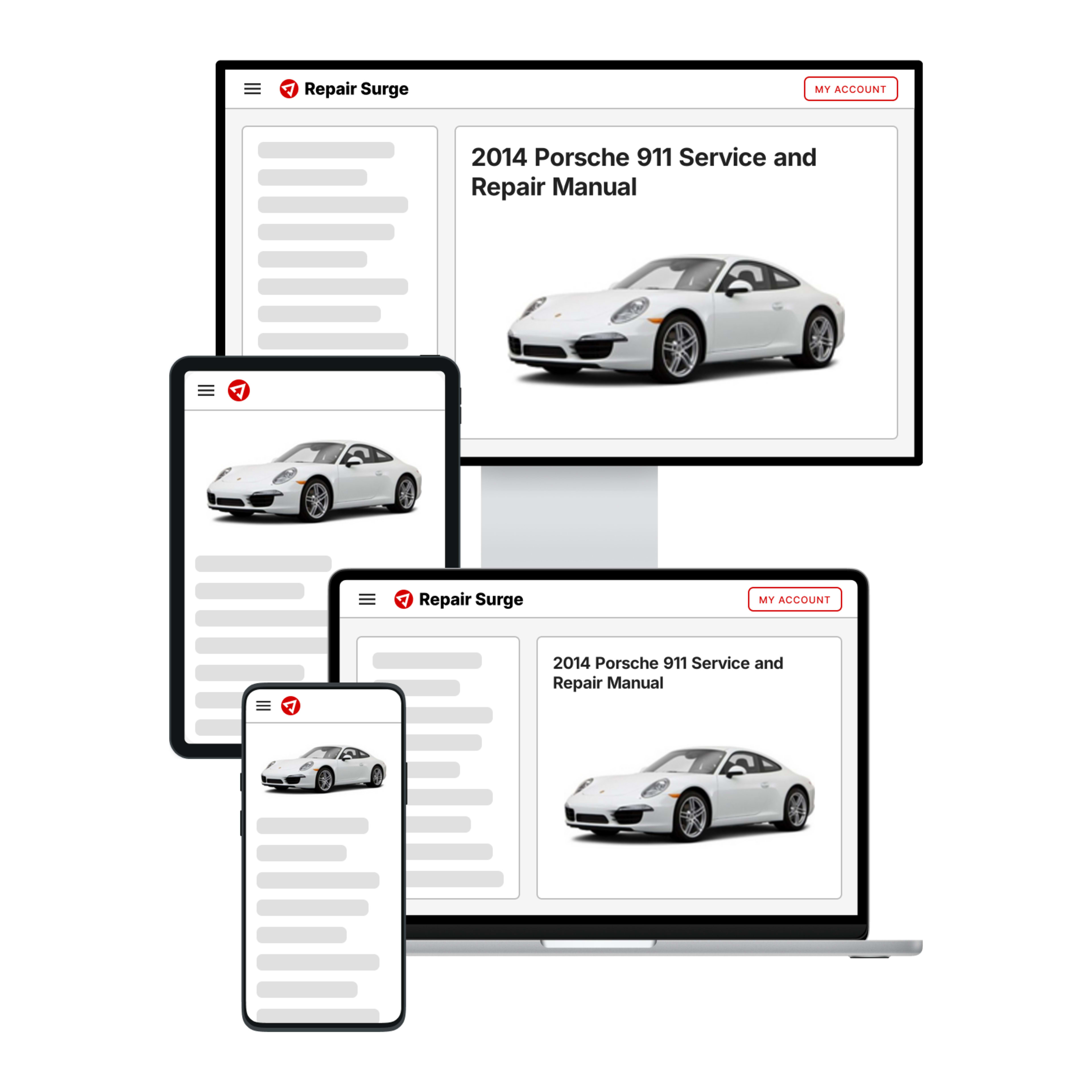 2014 Porsche 911 service and repair manual hero image