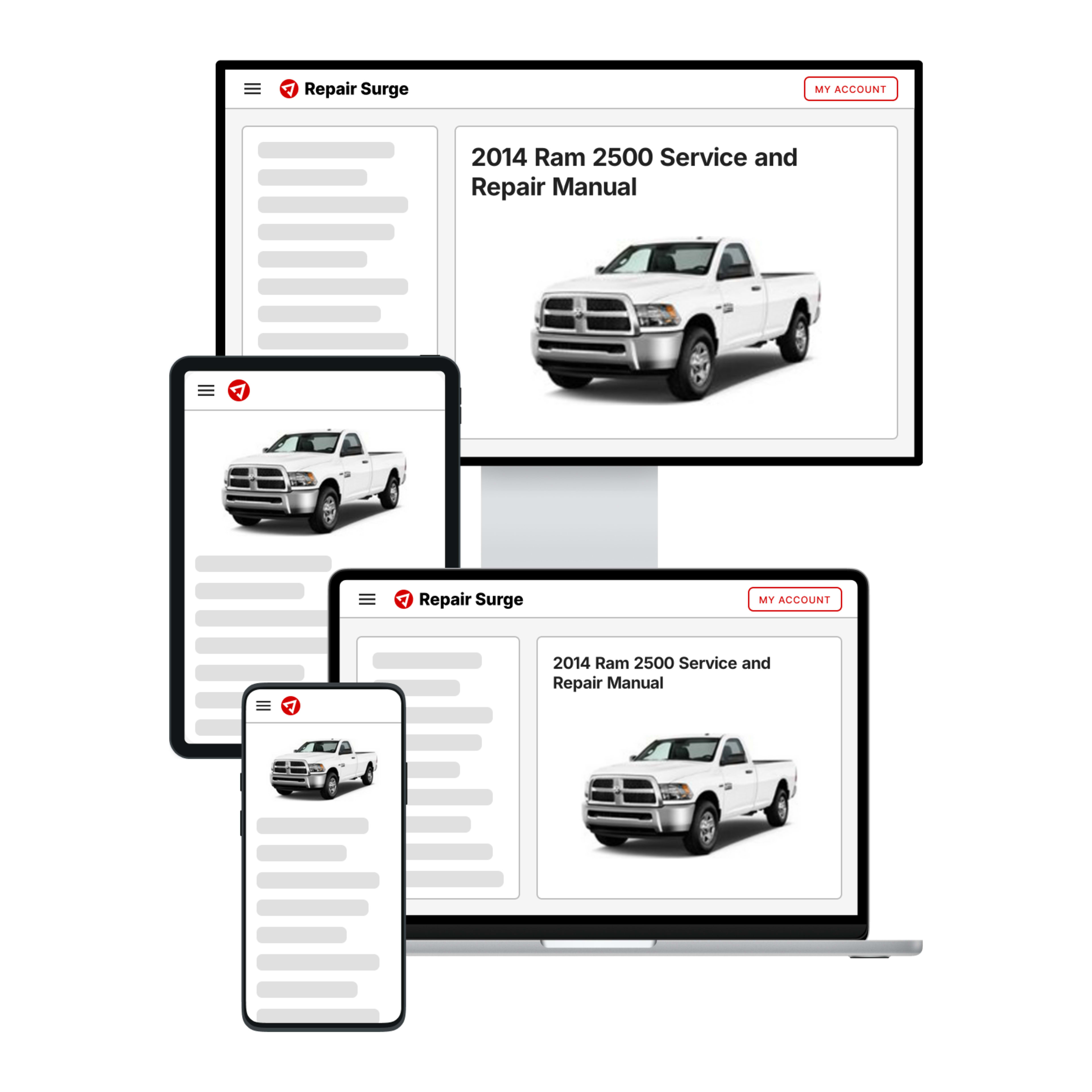 2014 Ram 2500 service and repair manual hero image