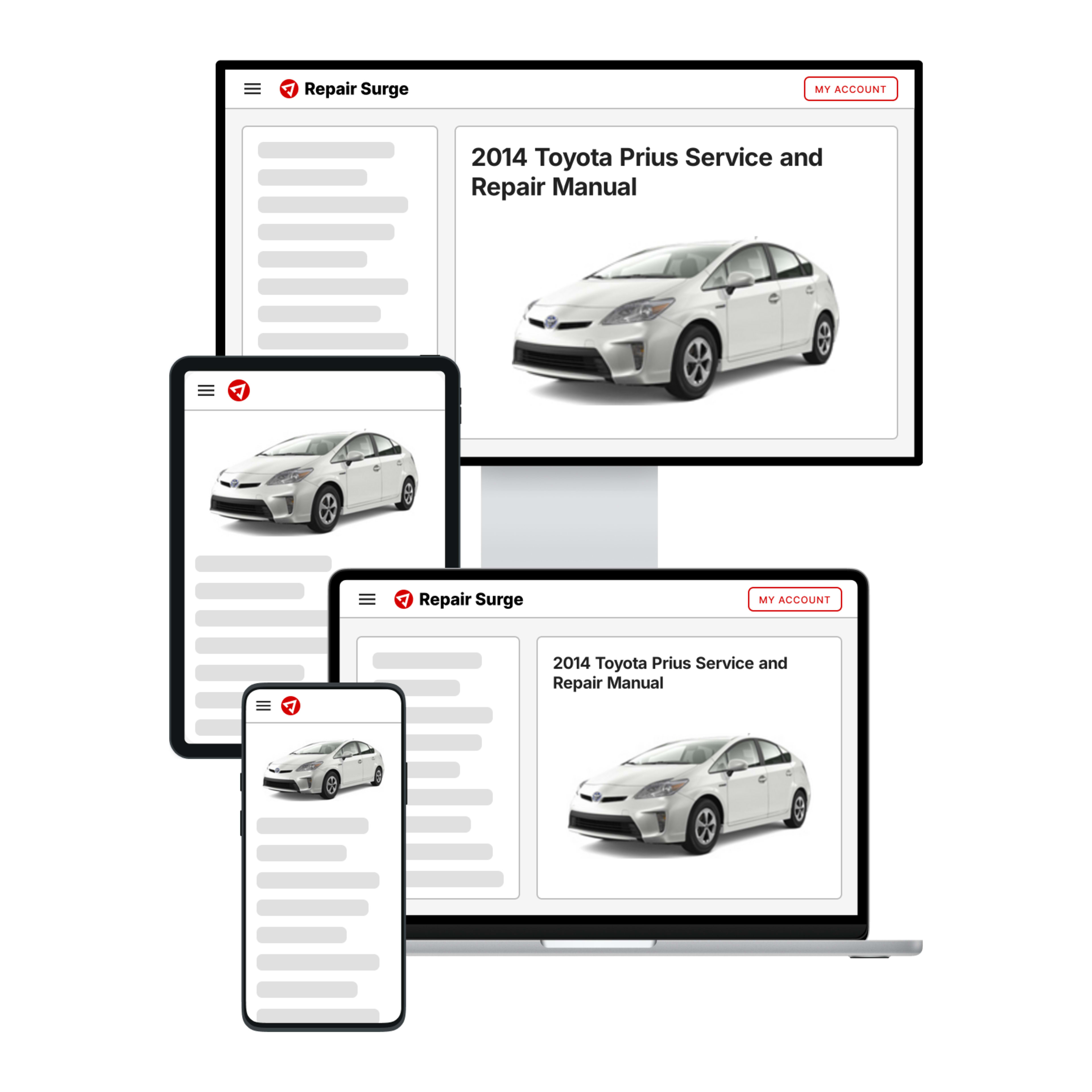 2014 Toyota Prius service and repair manual hero image