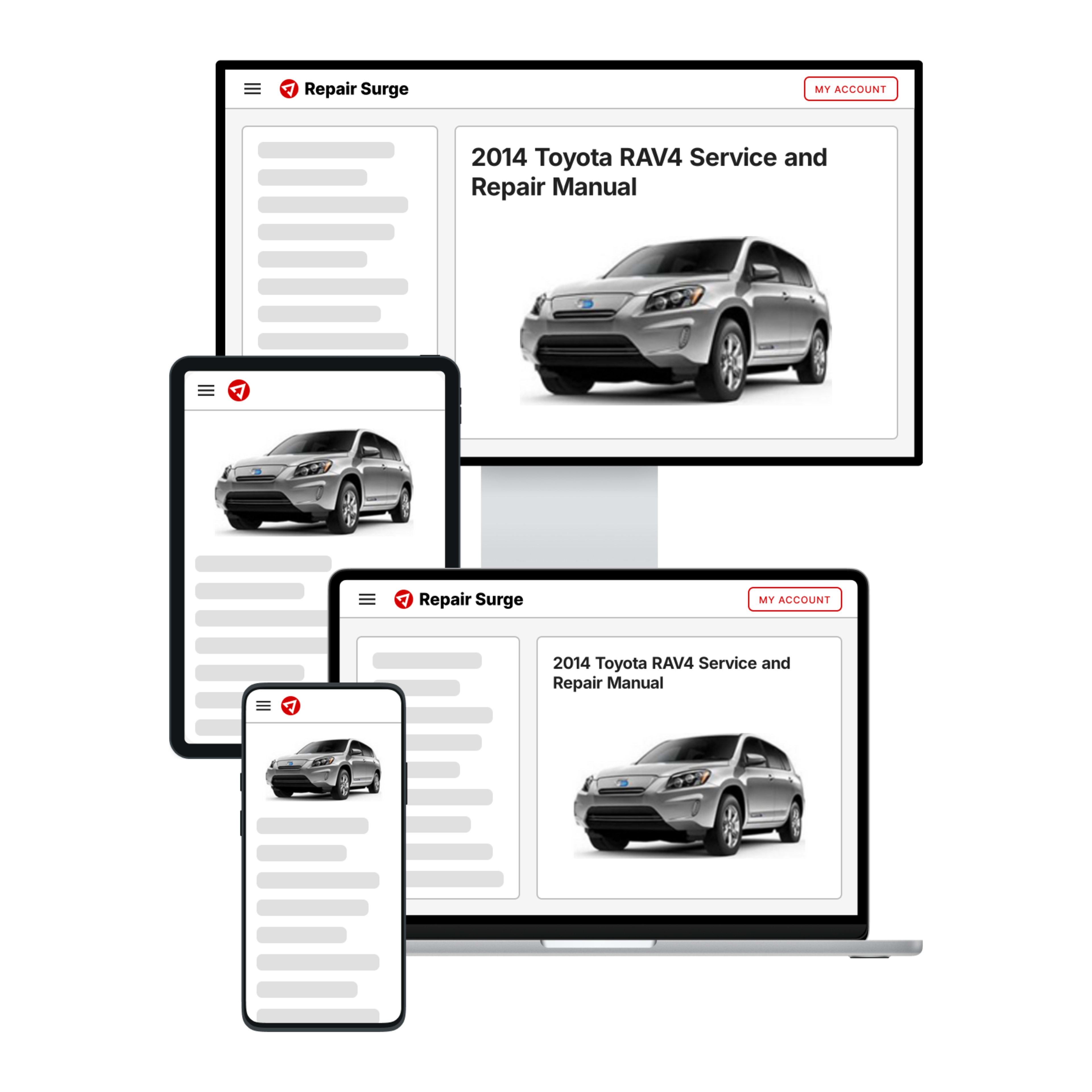 2014 Toyota RAV4 service and repair manual hero image