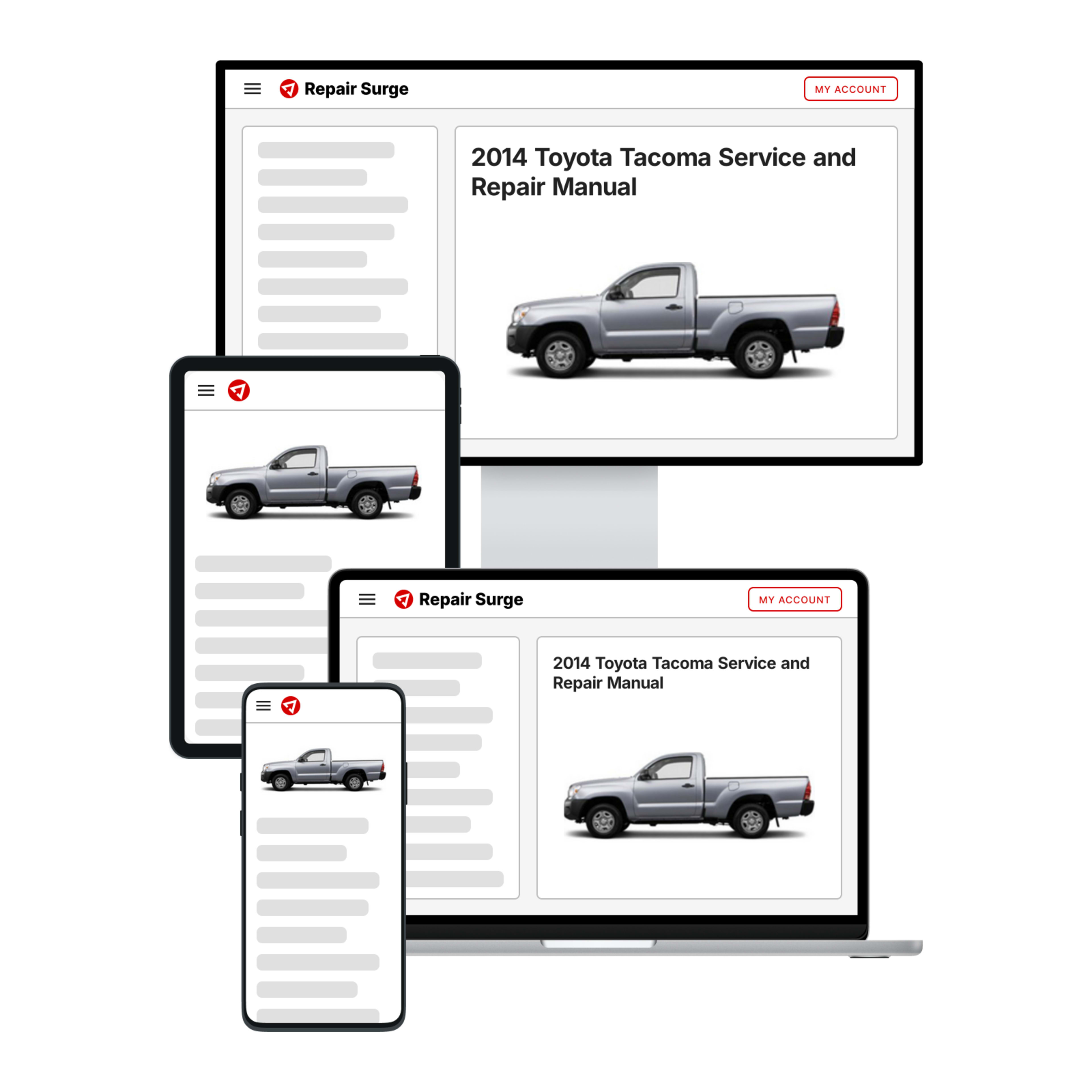 2014 Toyota Tacoma service and repair manual hero image