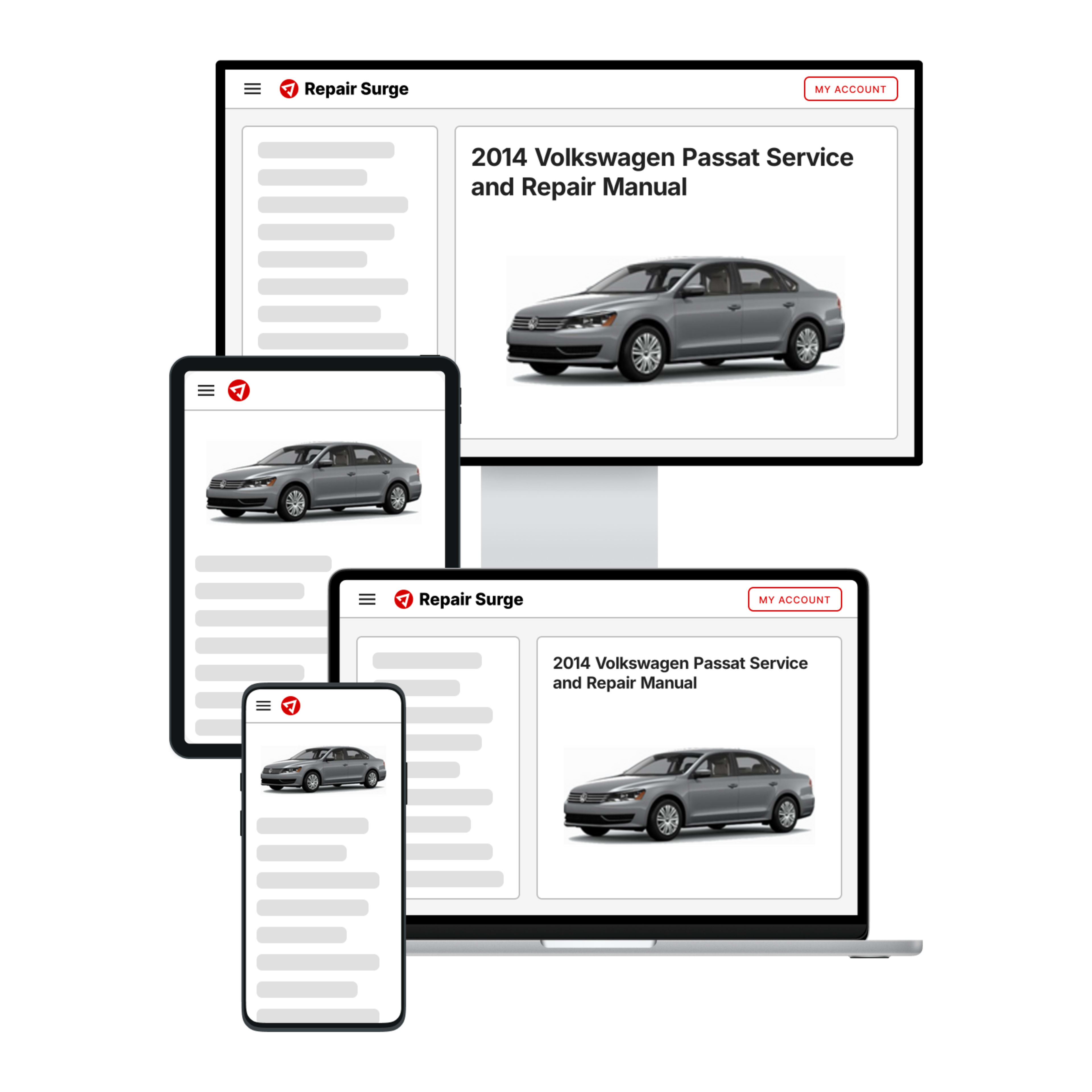 2014 Volkswagen Passat service and repair manual hero image