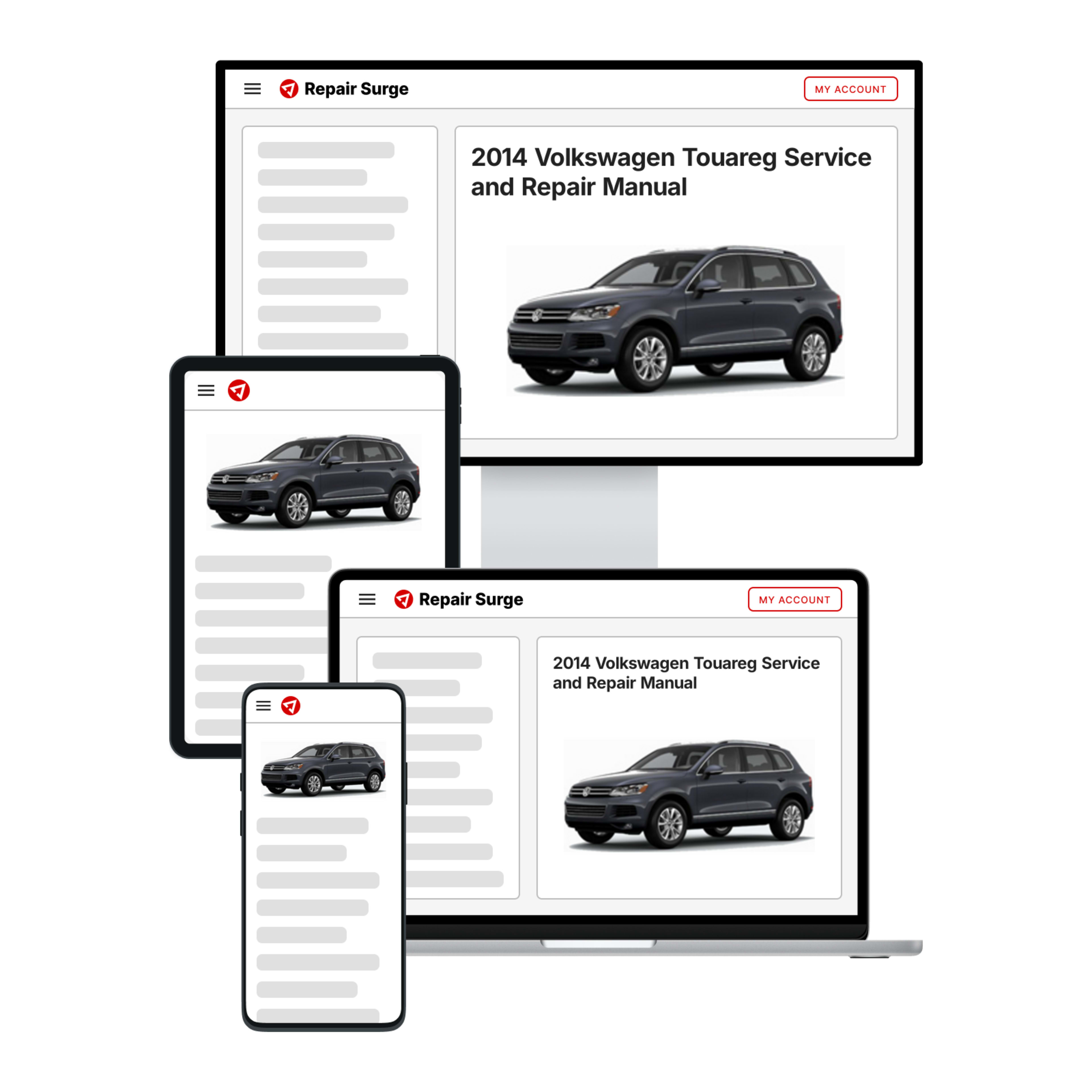 2014 Volkswagen Touareg service and repair manual hero image