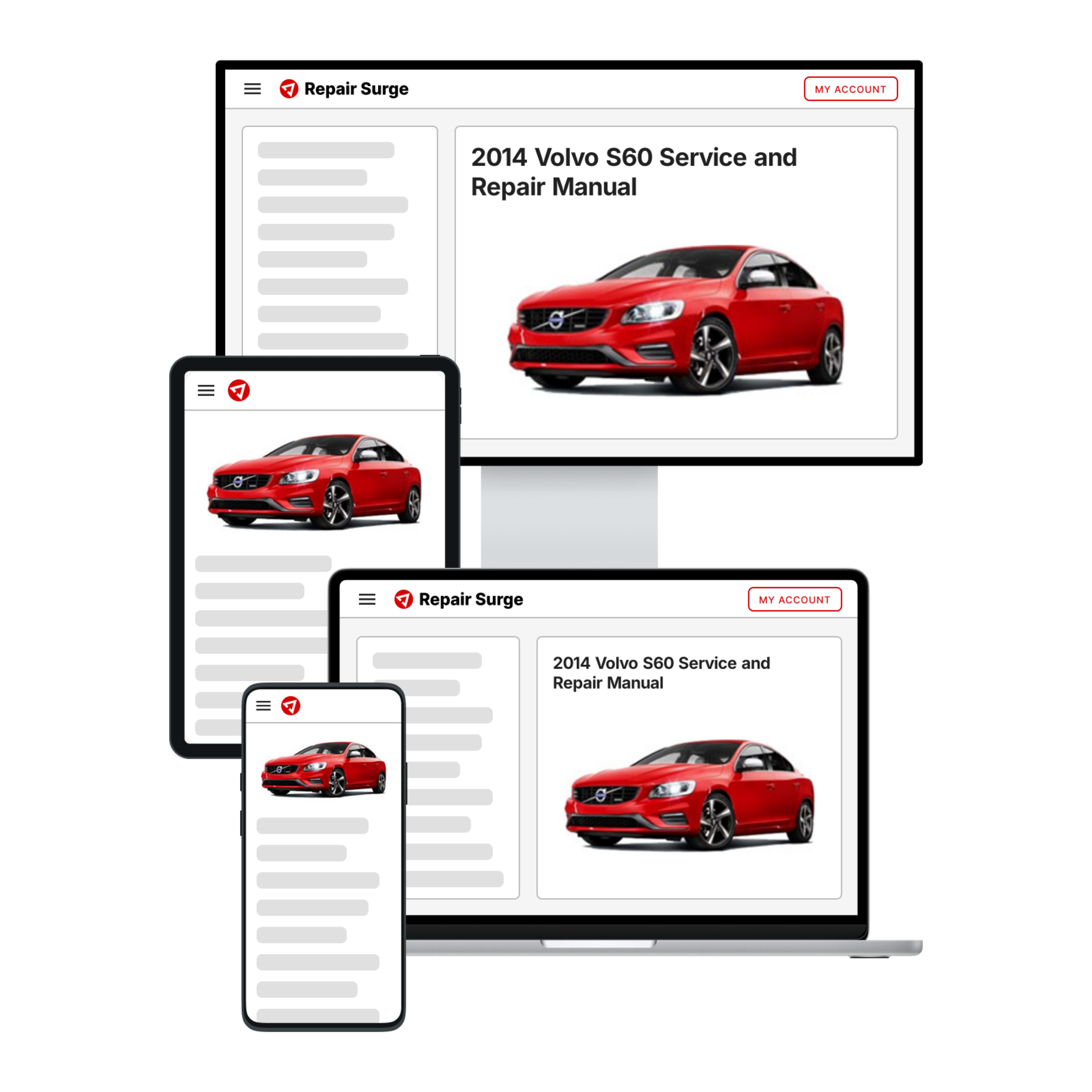 2014 Volvo S60 service and repair manual hero image