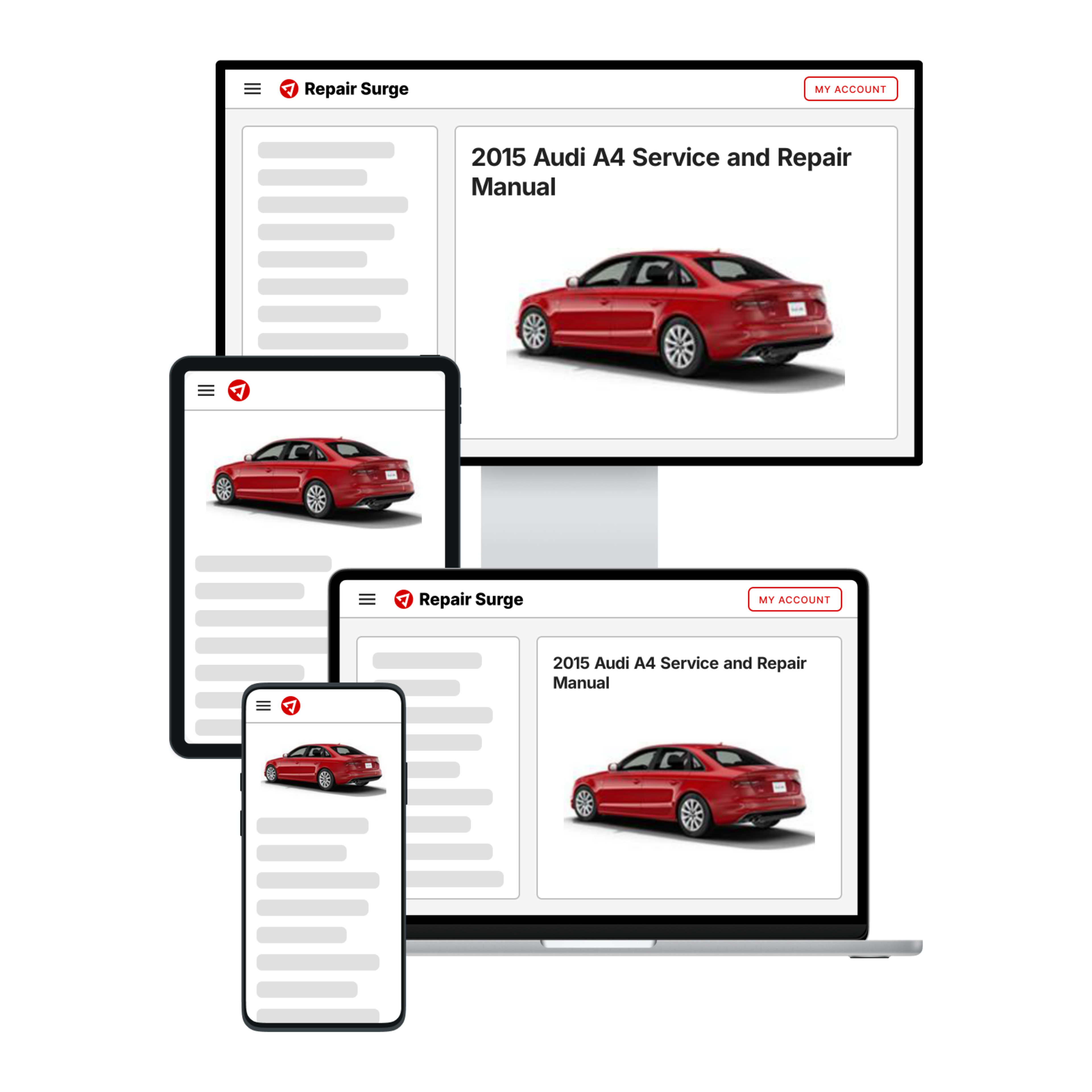 2015 Audi A4 service and repair manual hero image