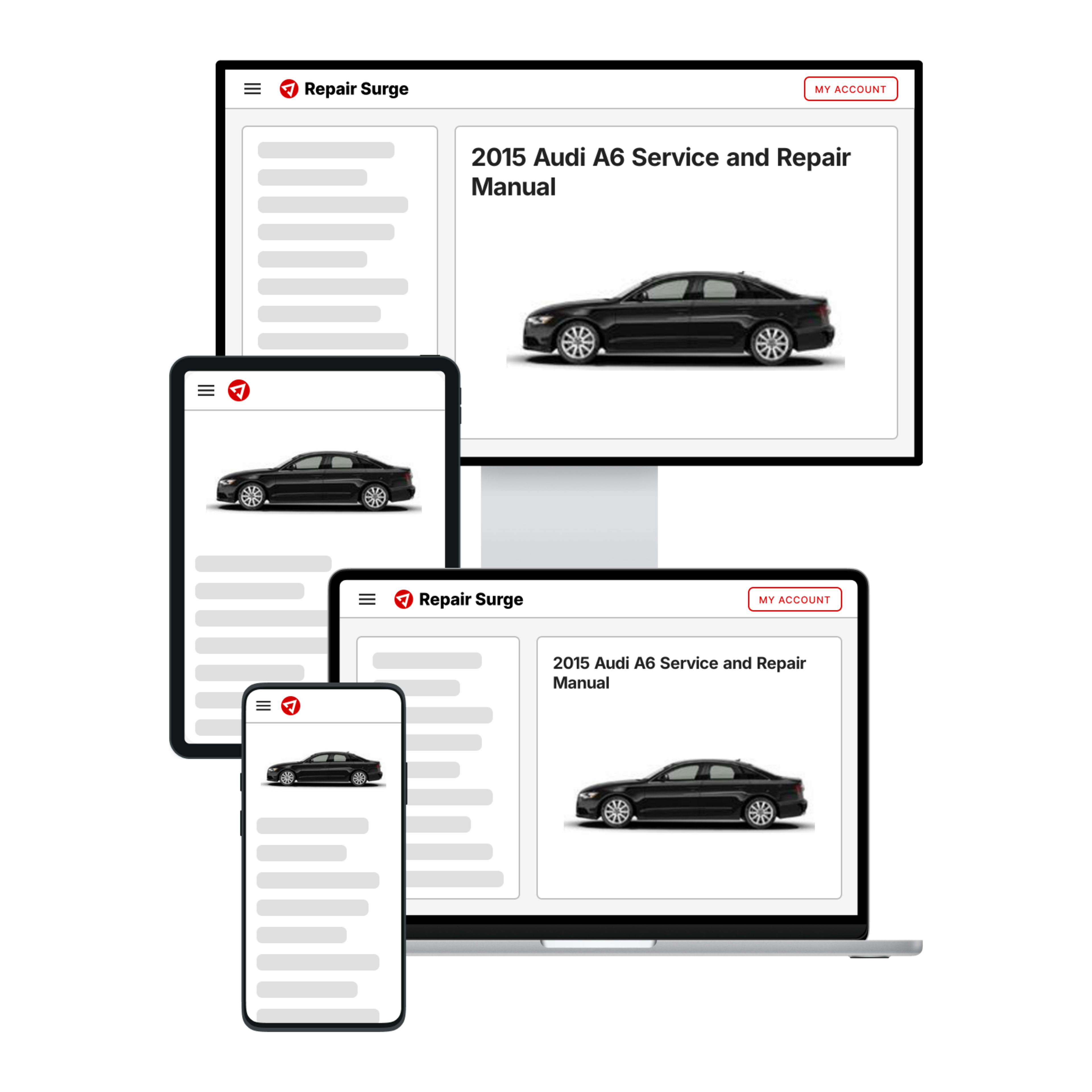 2015 Audi A6 service and repair manual hero image