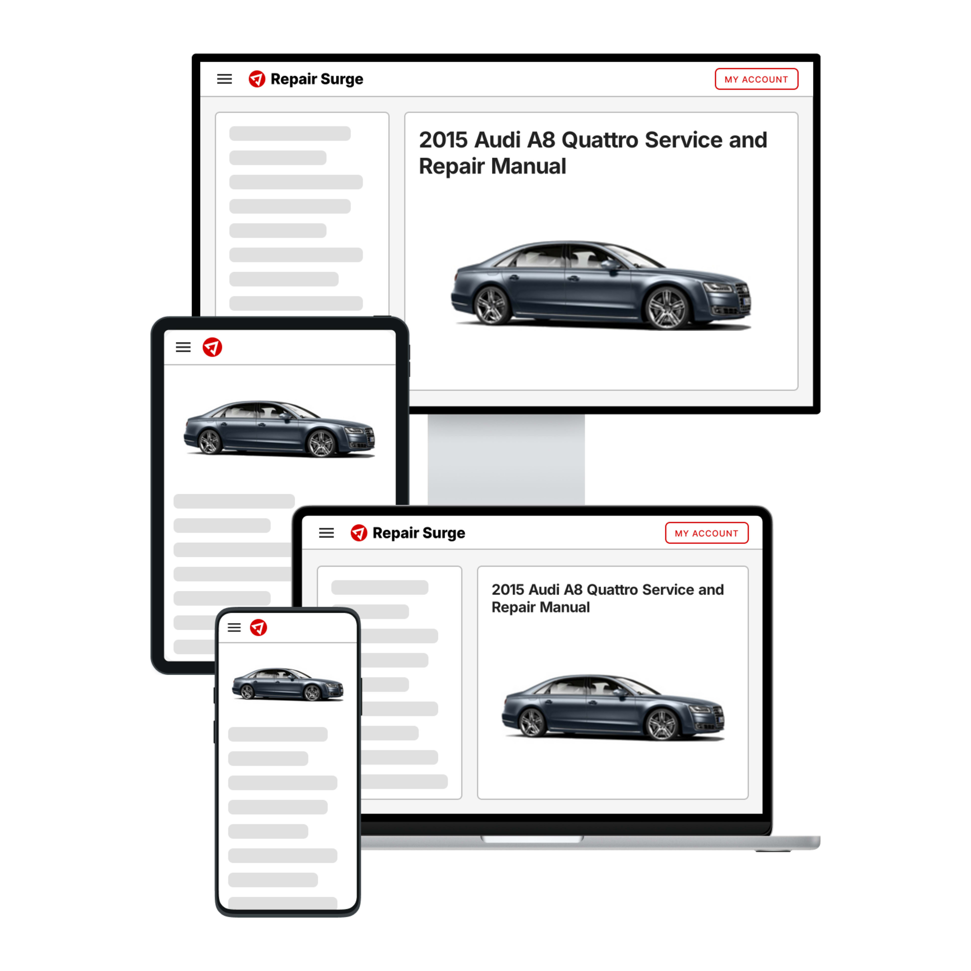 2015 Audi A8 Quattro service and repair manual hero image