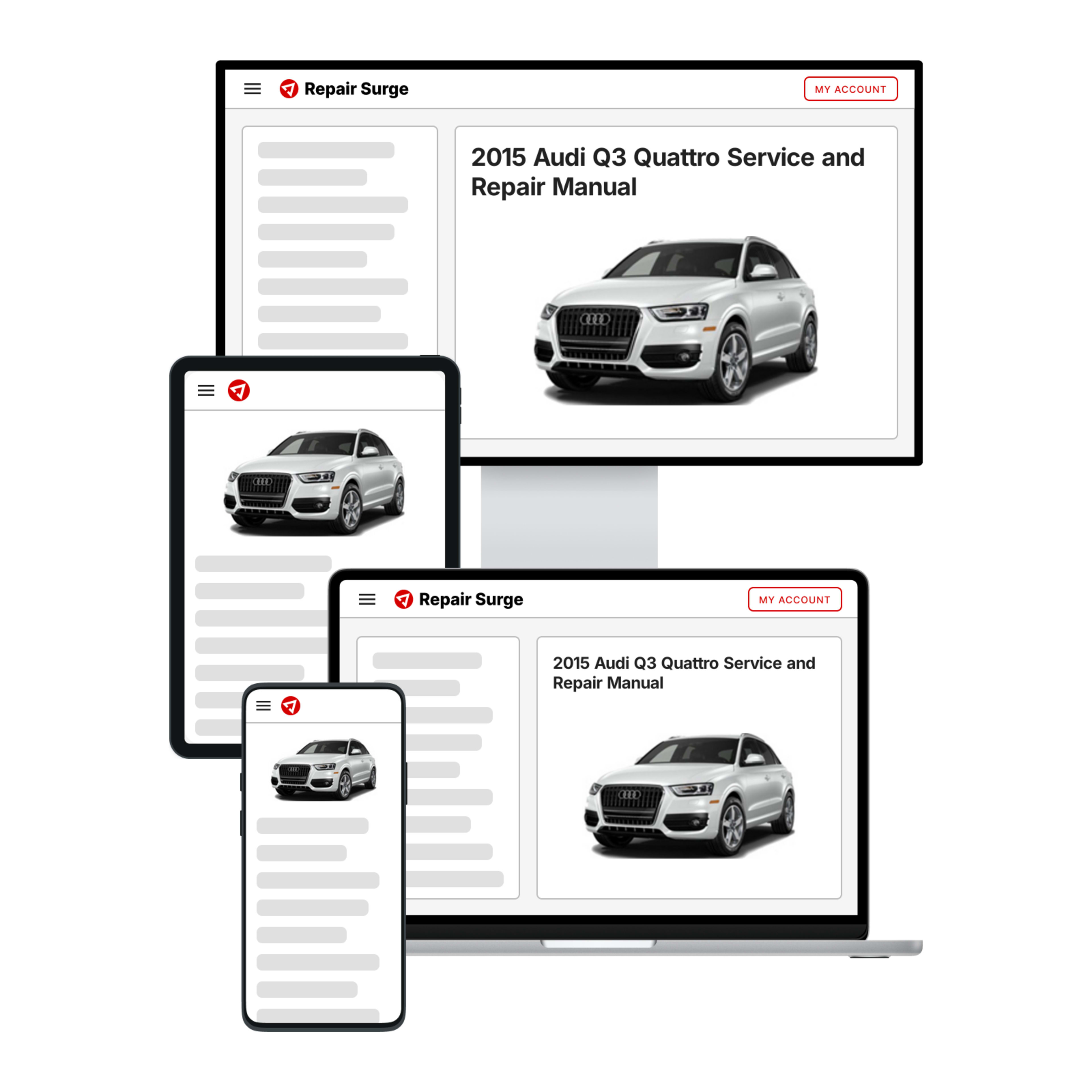 2015 Audi Q3 Quattro service and repair manual hero image