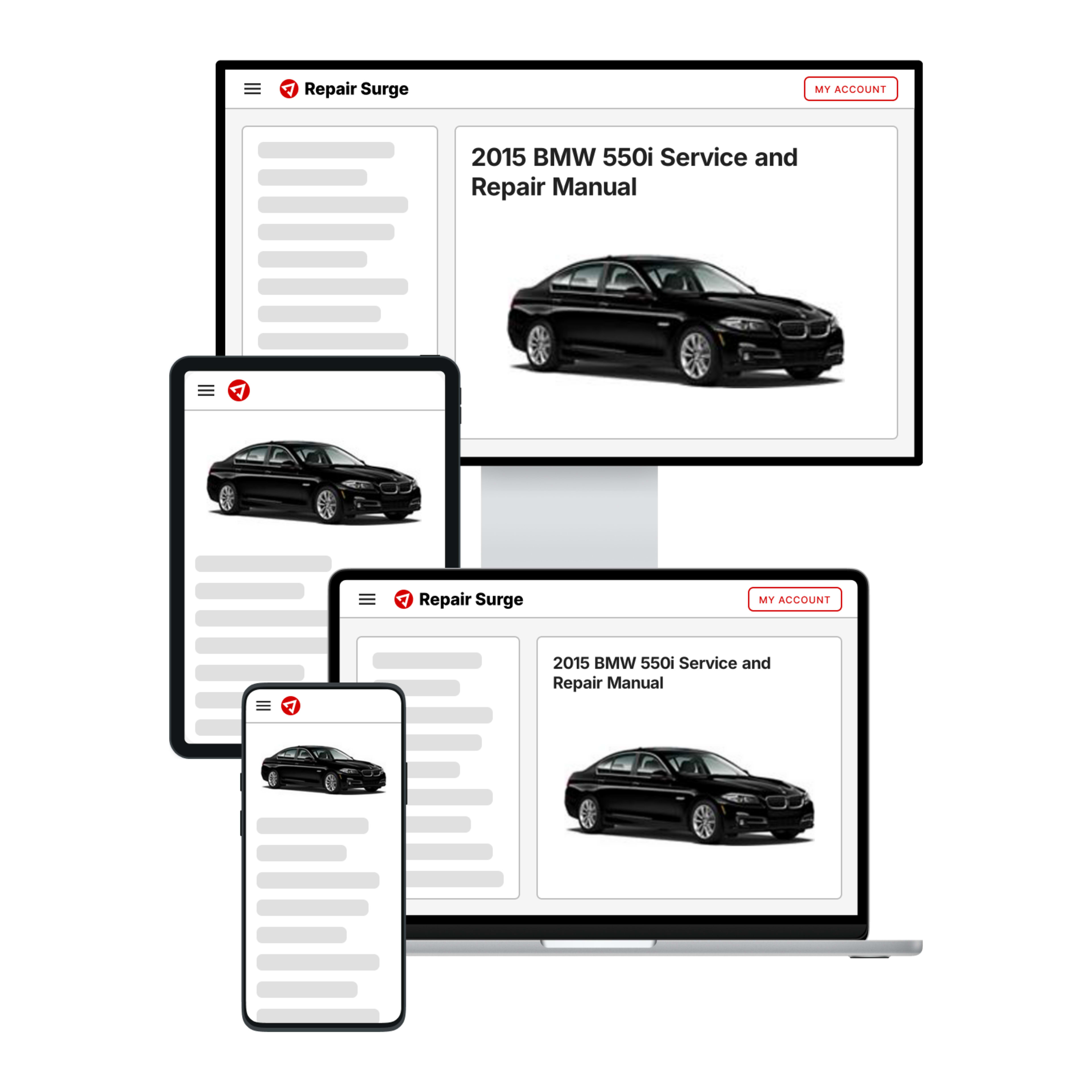 2015 BMW 550i service and repair manual hero image