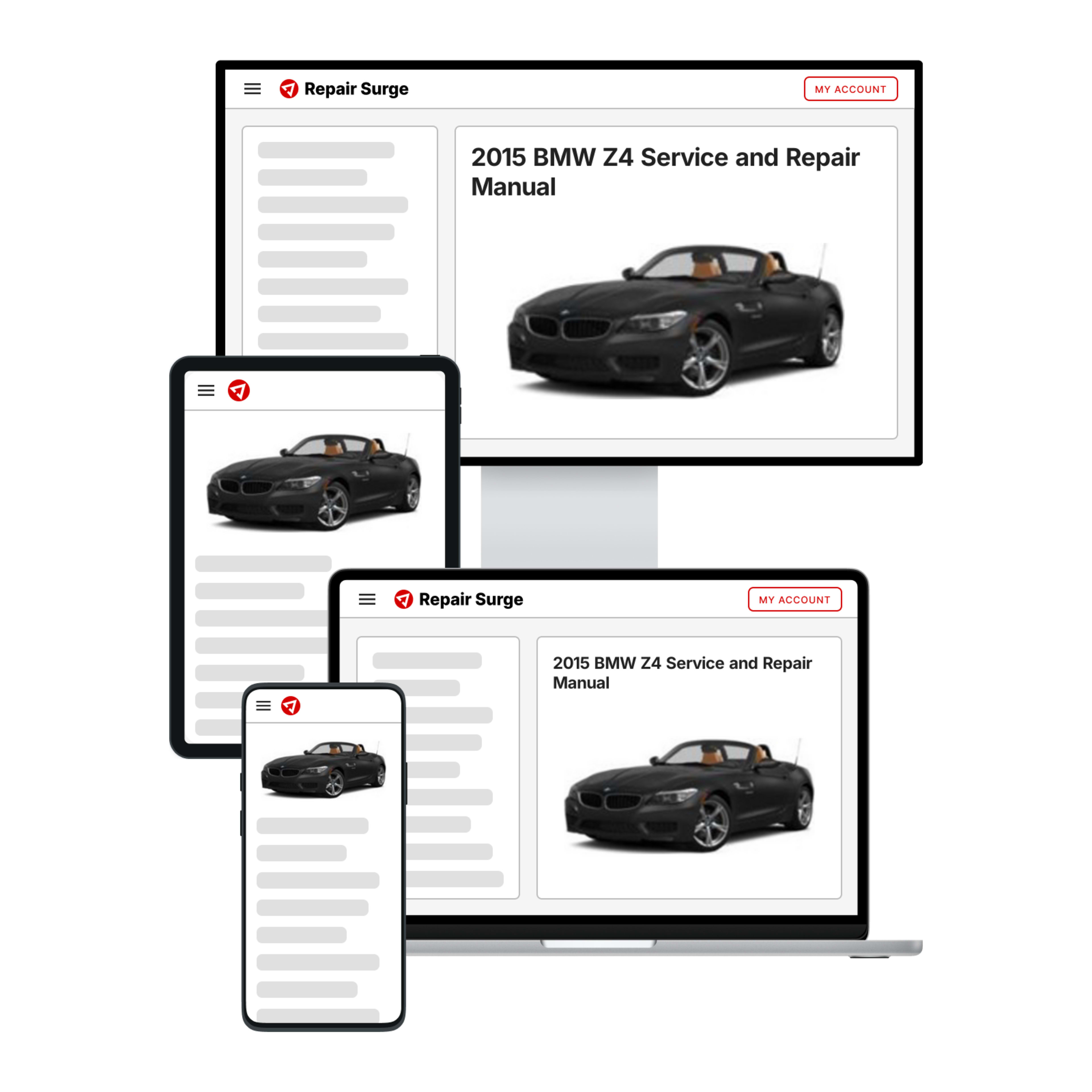 2015 BMW Z4 service and repair manual hero image