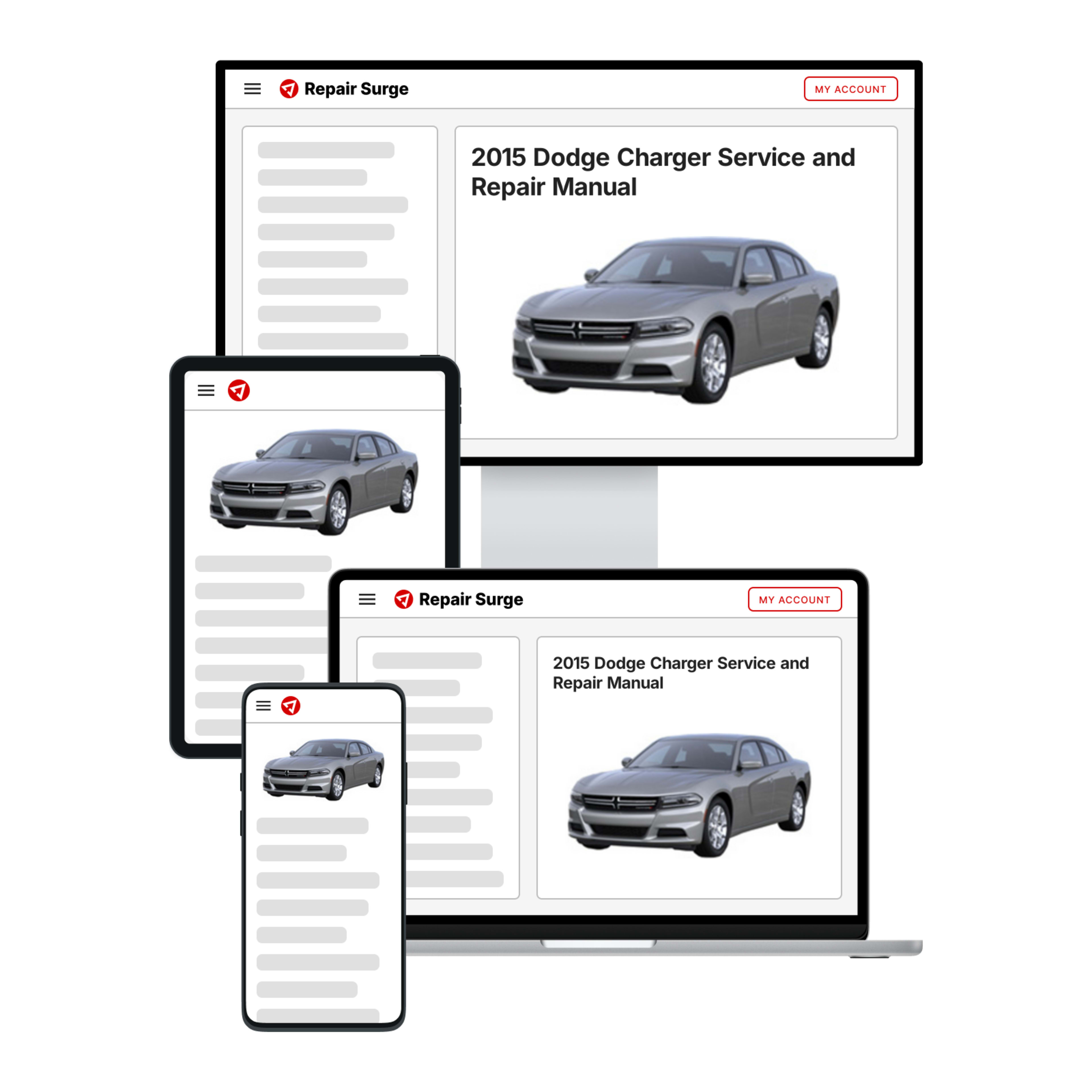 2015 Dodge Charger service and repair manual hero image