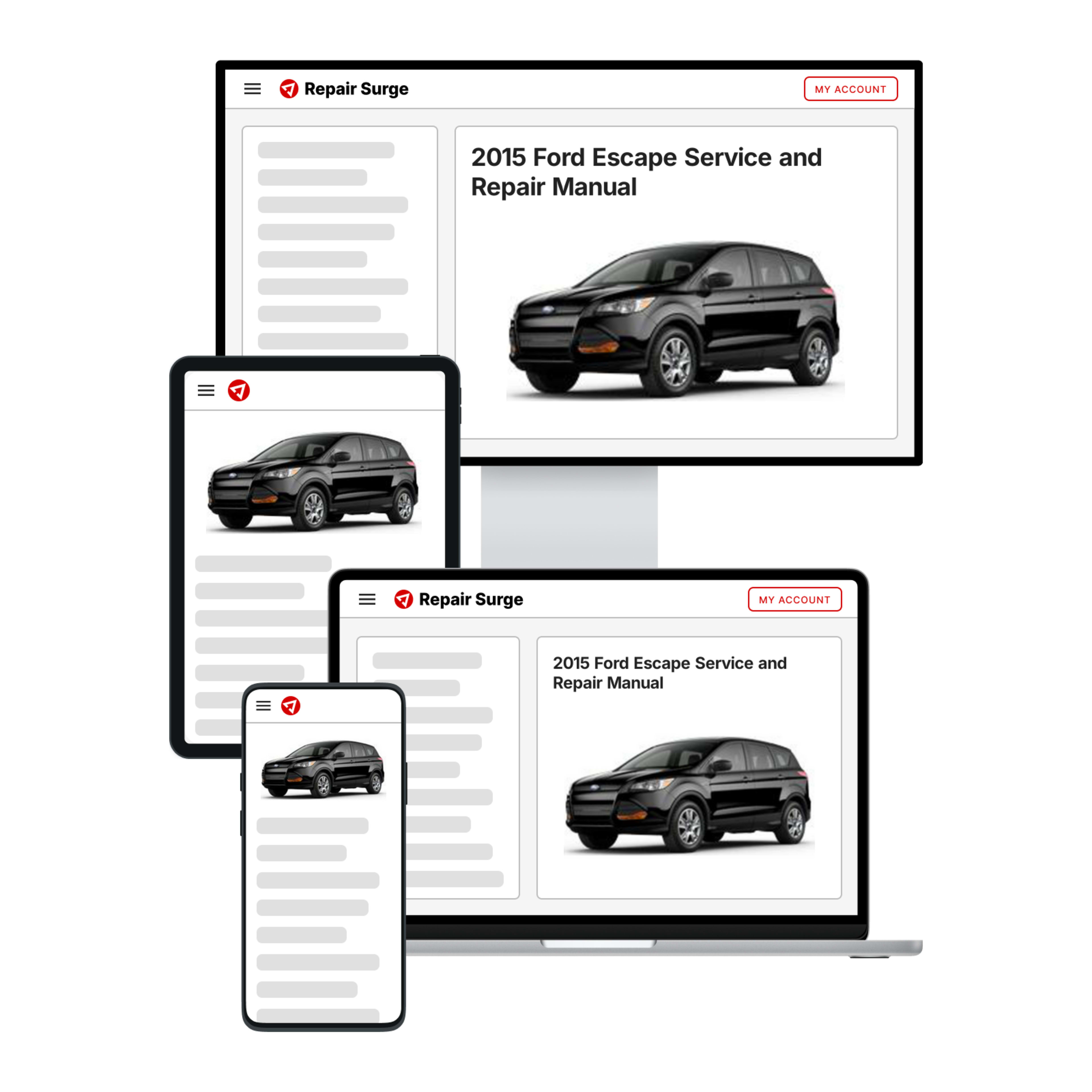 2015 Ford Escape service and repair manual hero image
