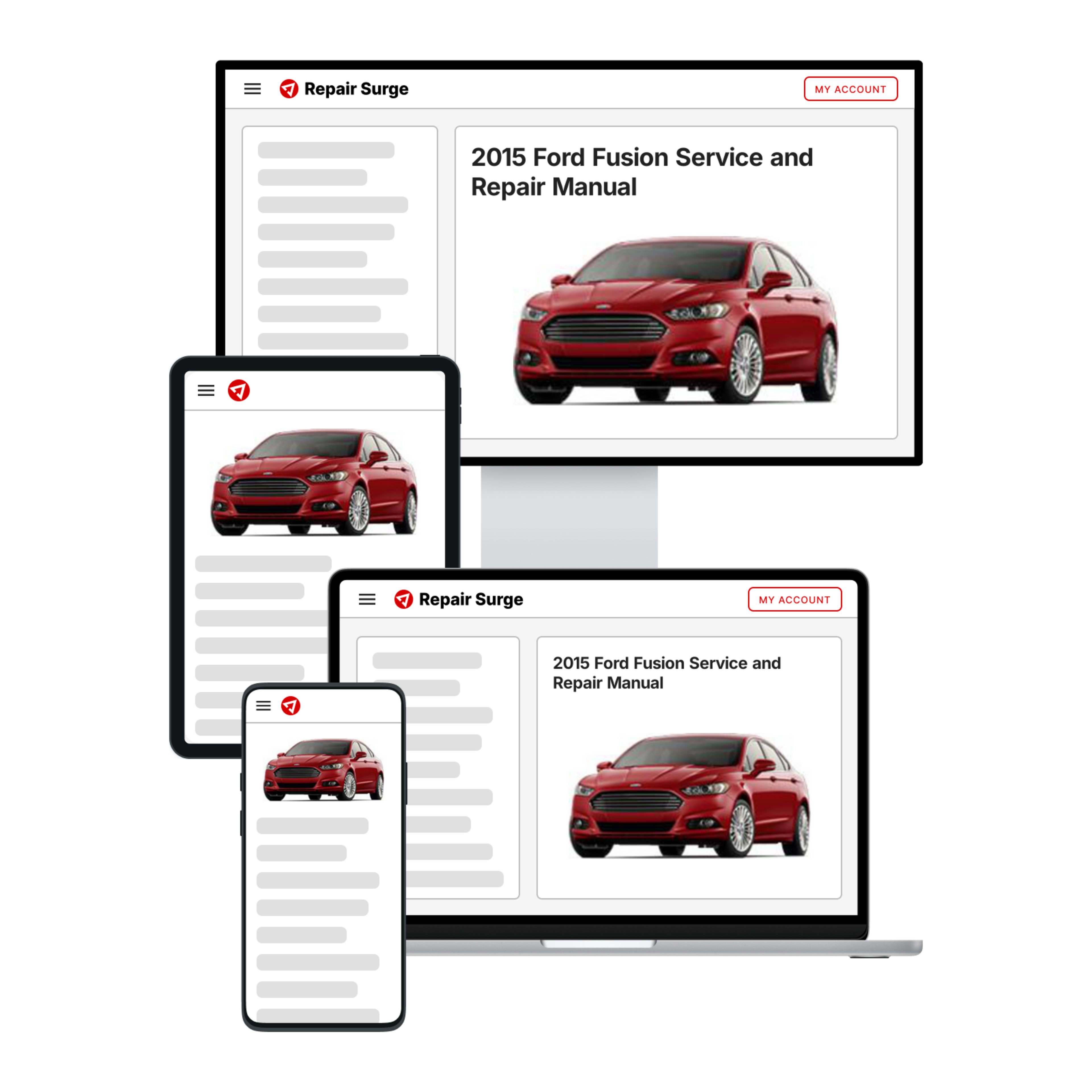 2015 Ford Fusion service and repair manual hero image