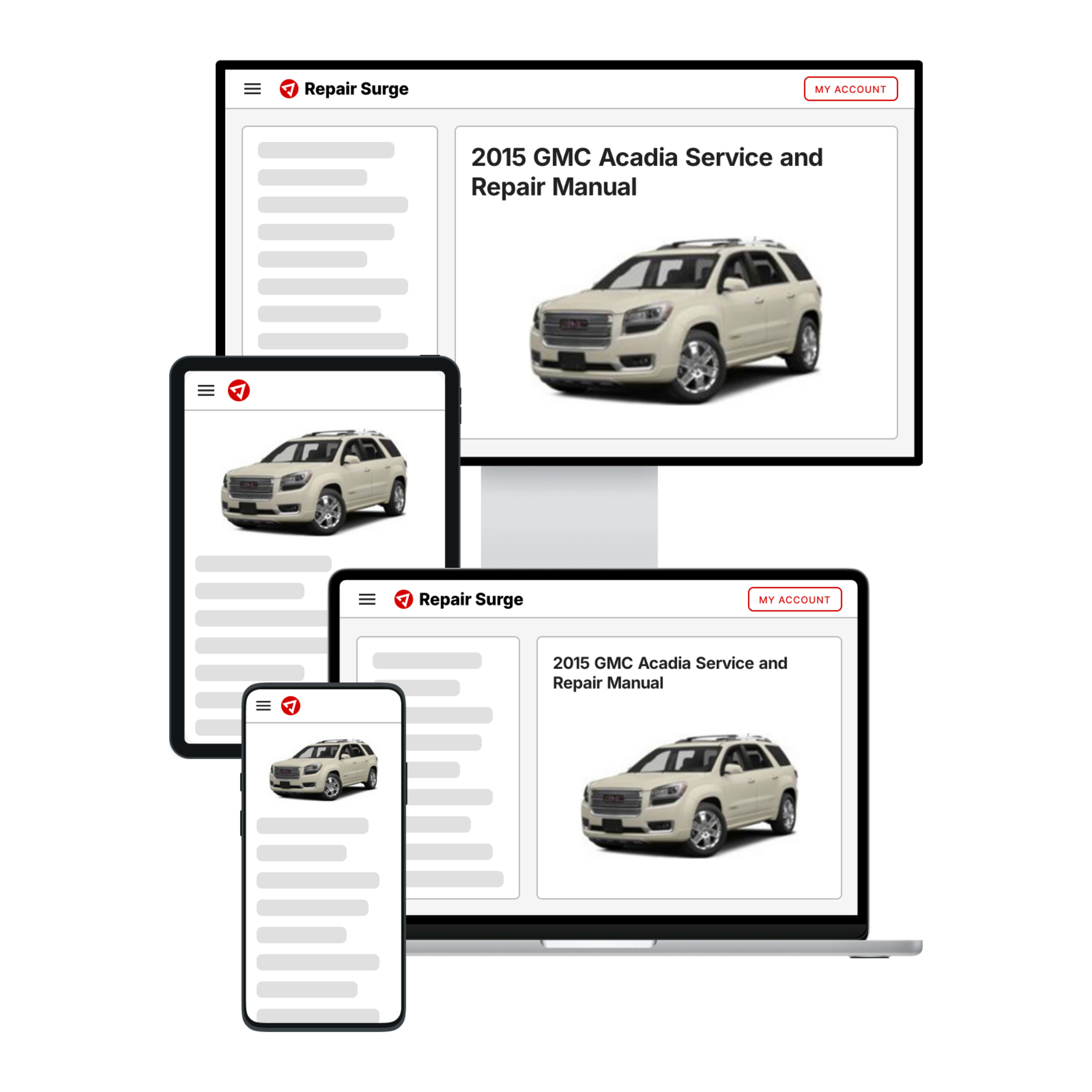 2015 GMC Acadia service and repair manual hero image