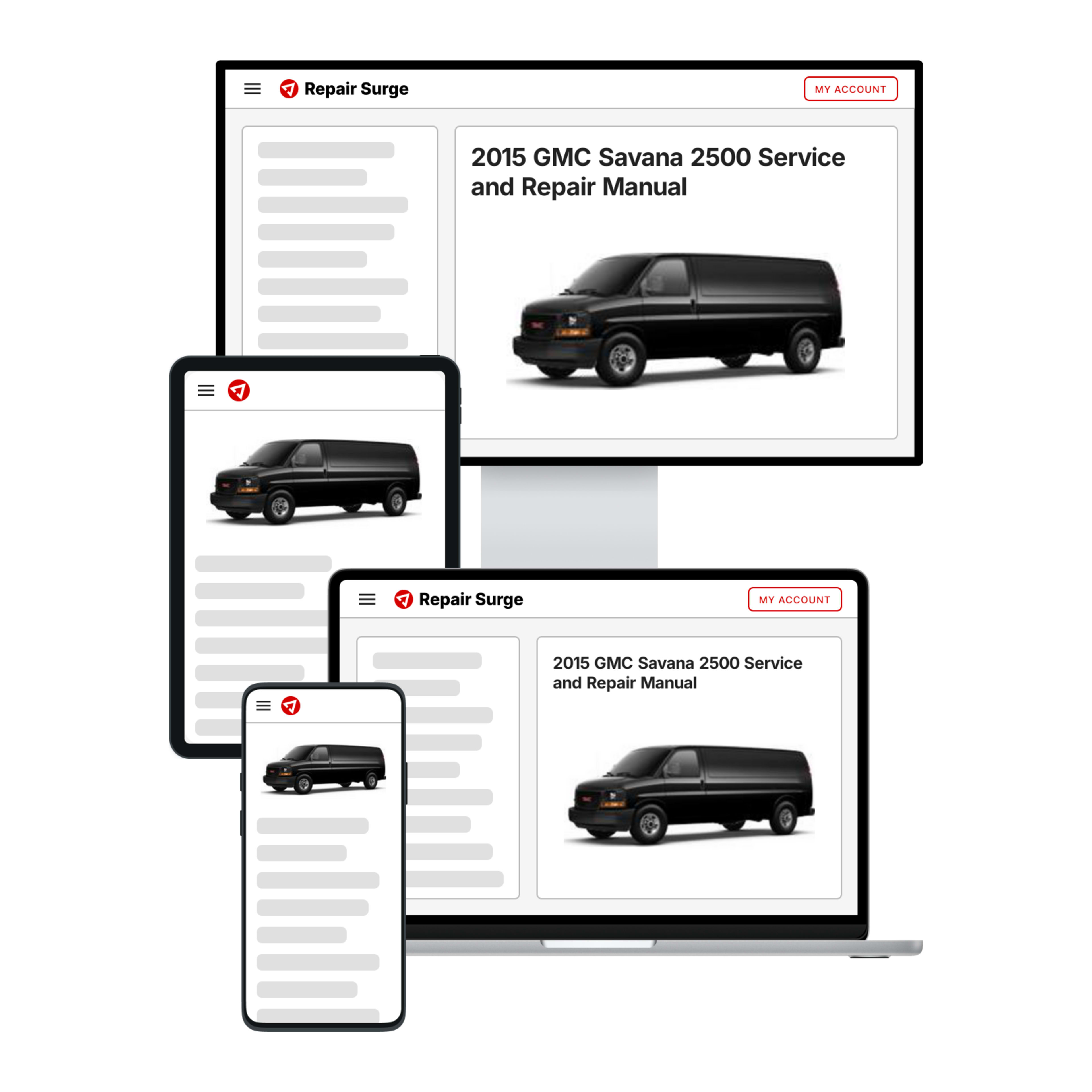 2015 GMC Savana 2500 service and repair manual hero image