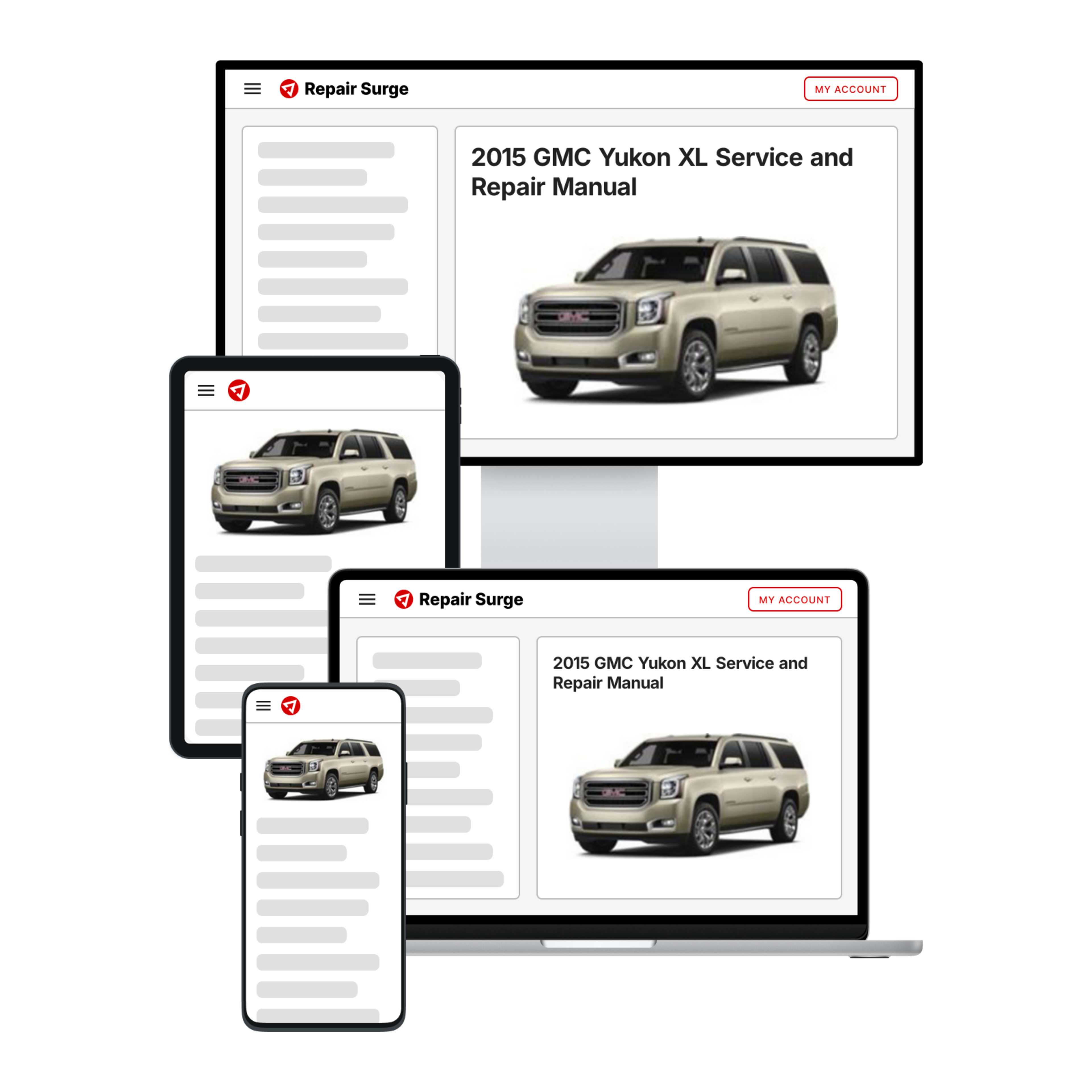 2015 GMC Yukon XL service and repair manual hero image