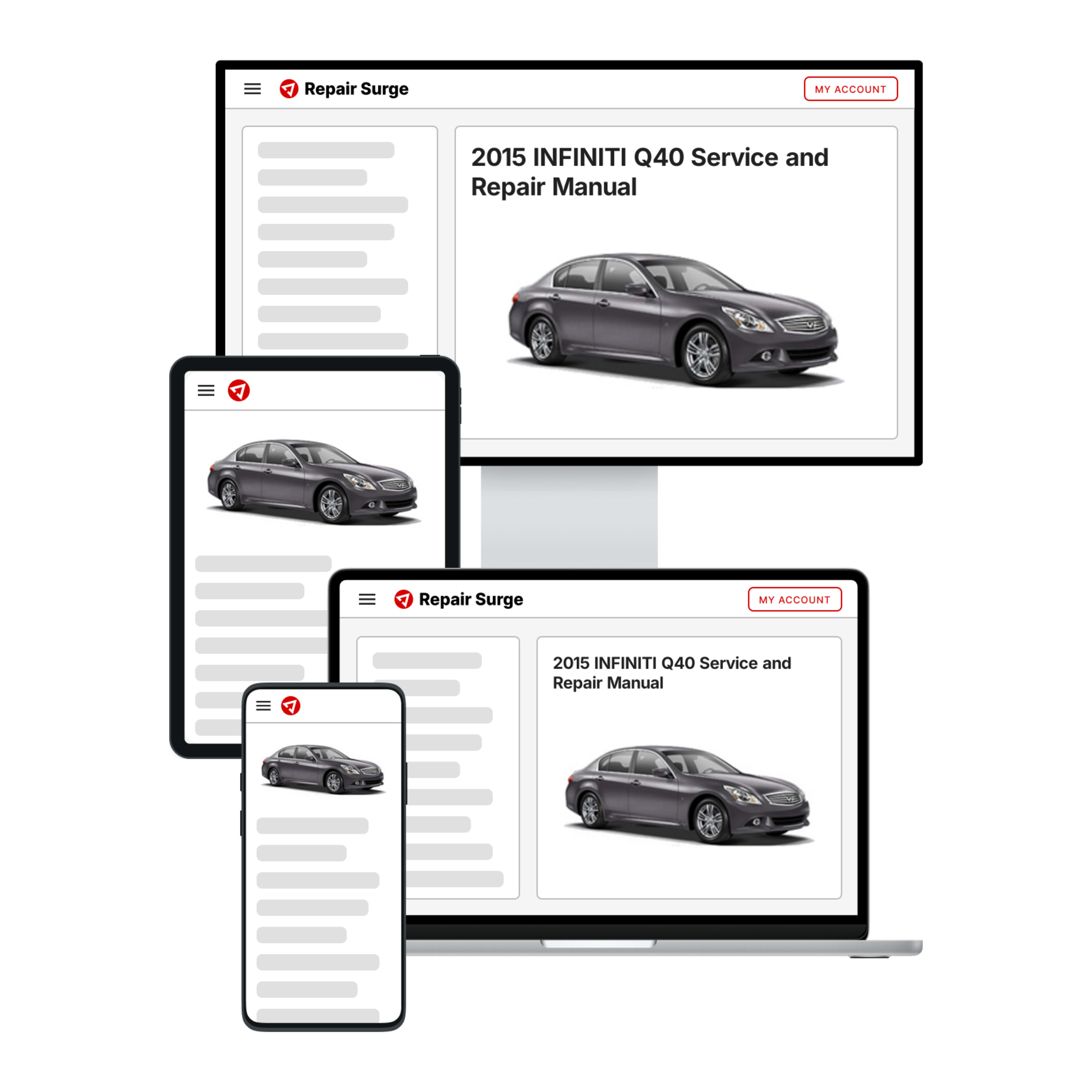2015 INFINITI Q40 service and repair manual hero image