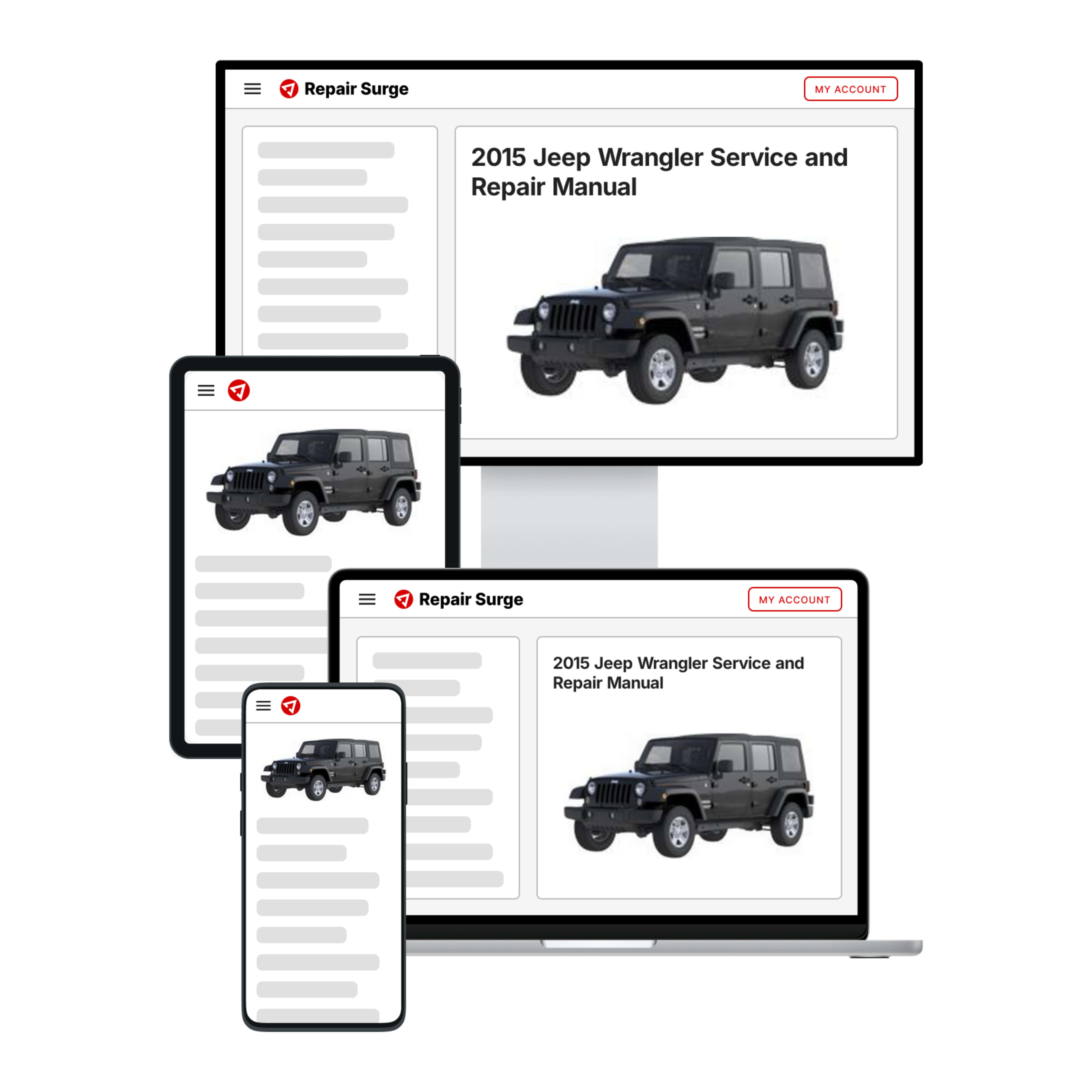 2015 Jeep Wrangler service and repair manual hero image