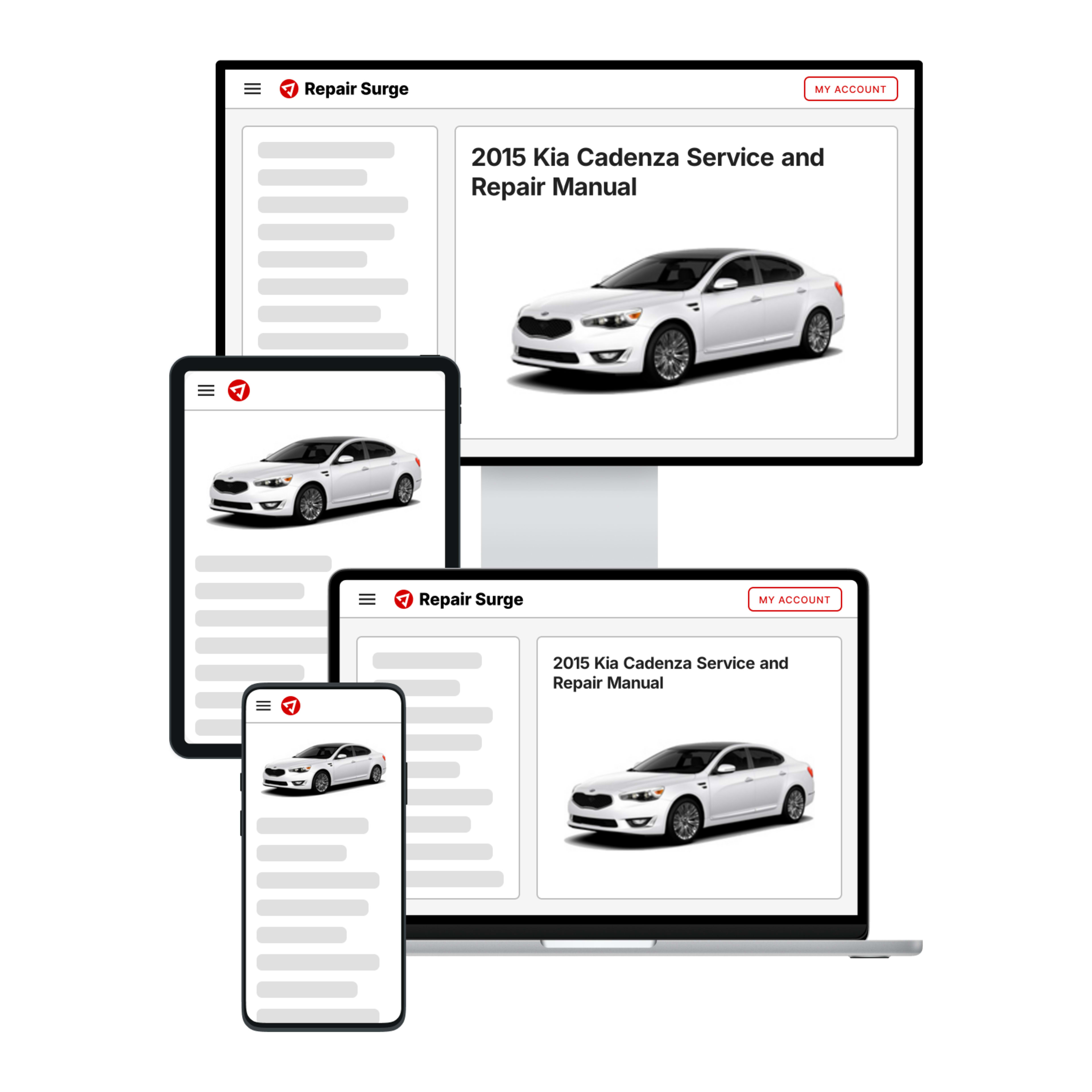 2015 Kia Cadenza service and repair manual hero image