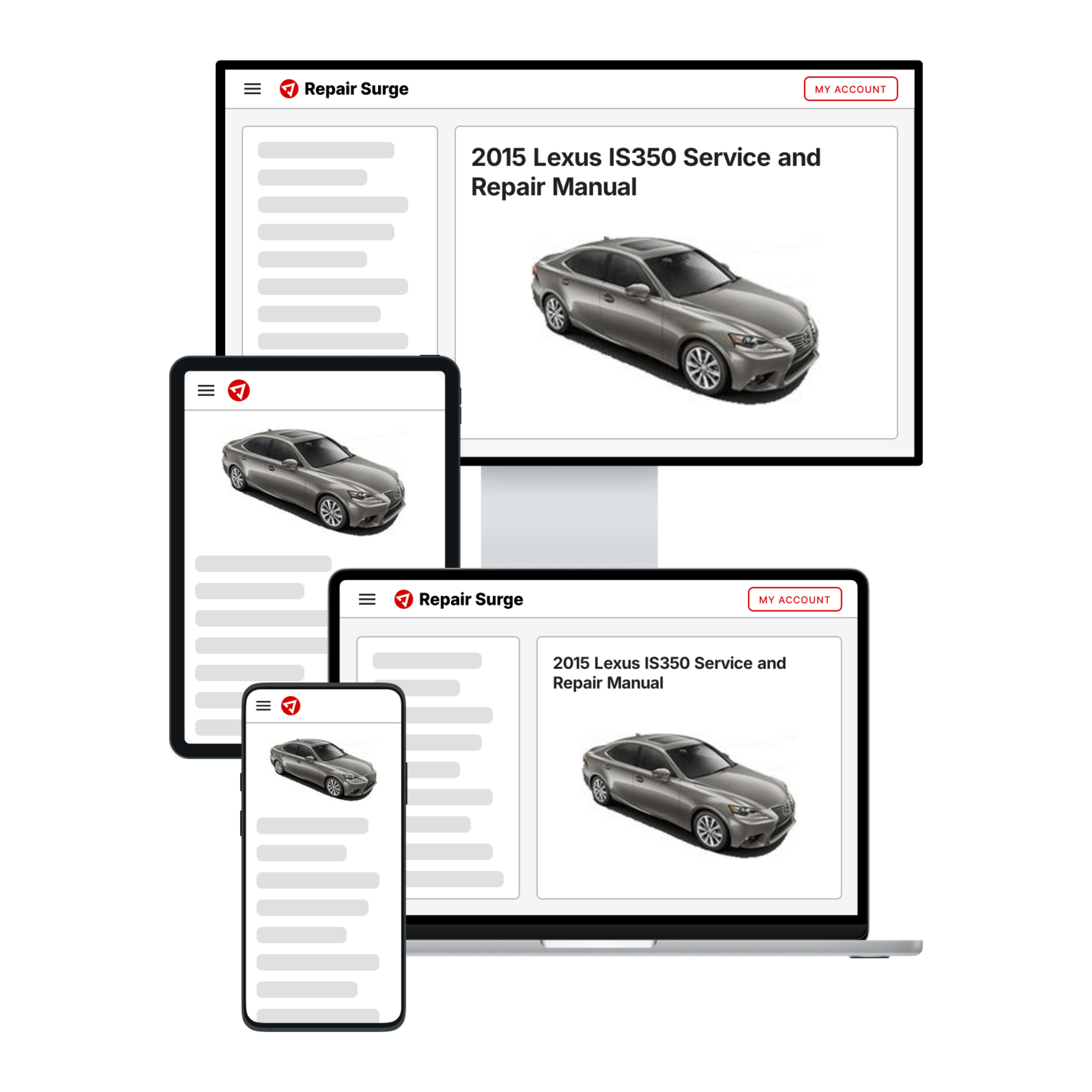 2015 Lexus IS350 service and repair manual hero image