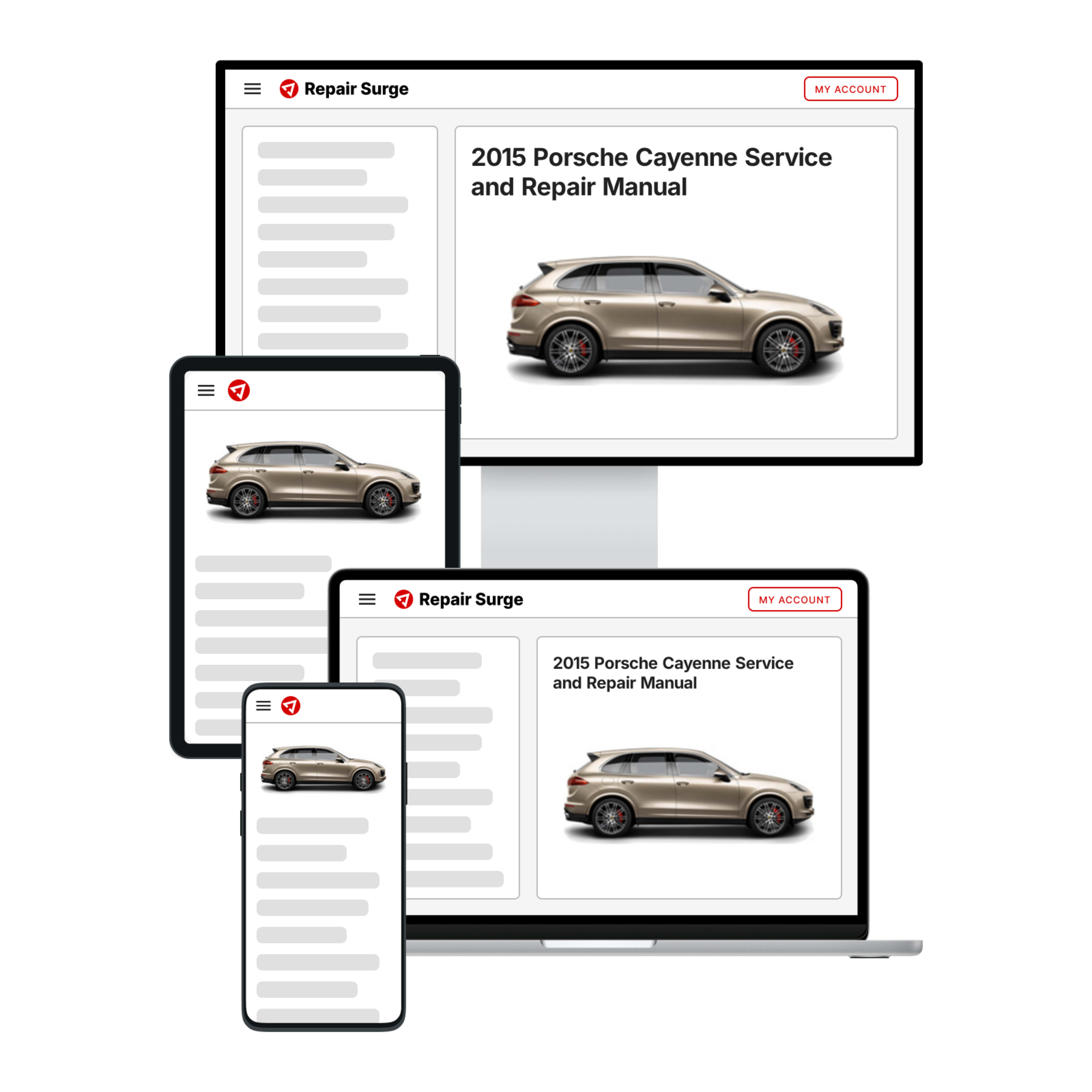2015 Porsche Cayenne service and repair manual hero image