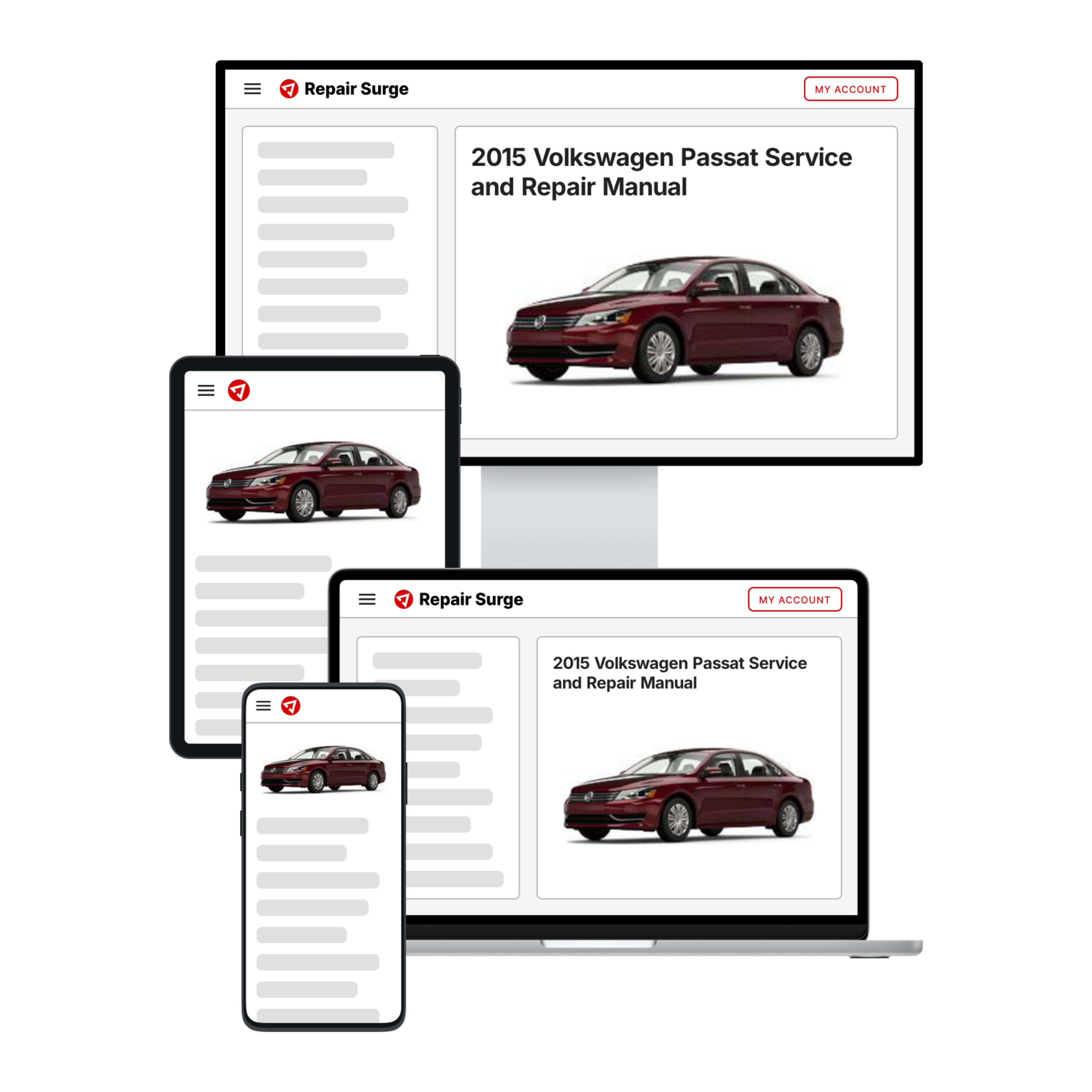 2015 Volkswagen Passat service and repair manual hero image