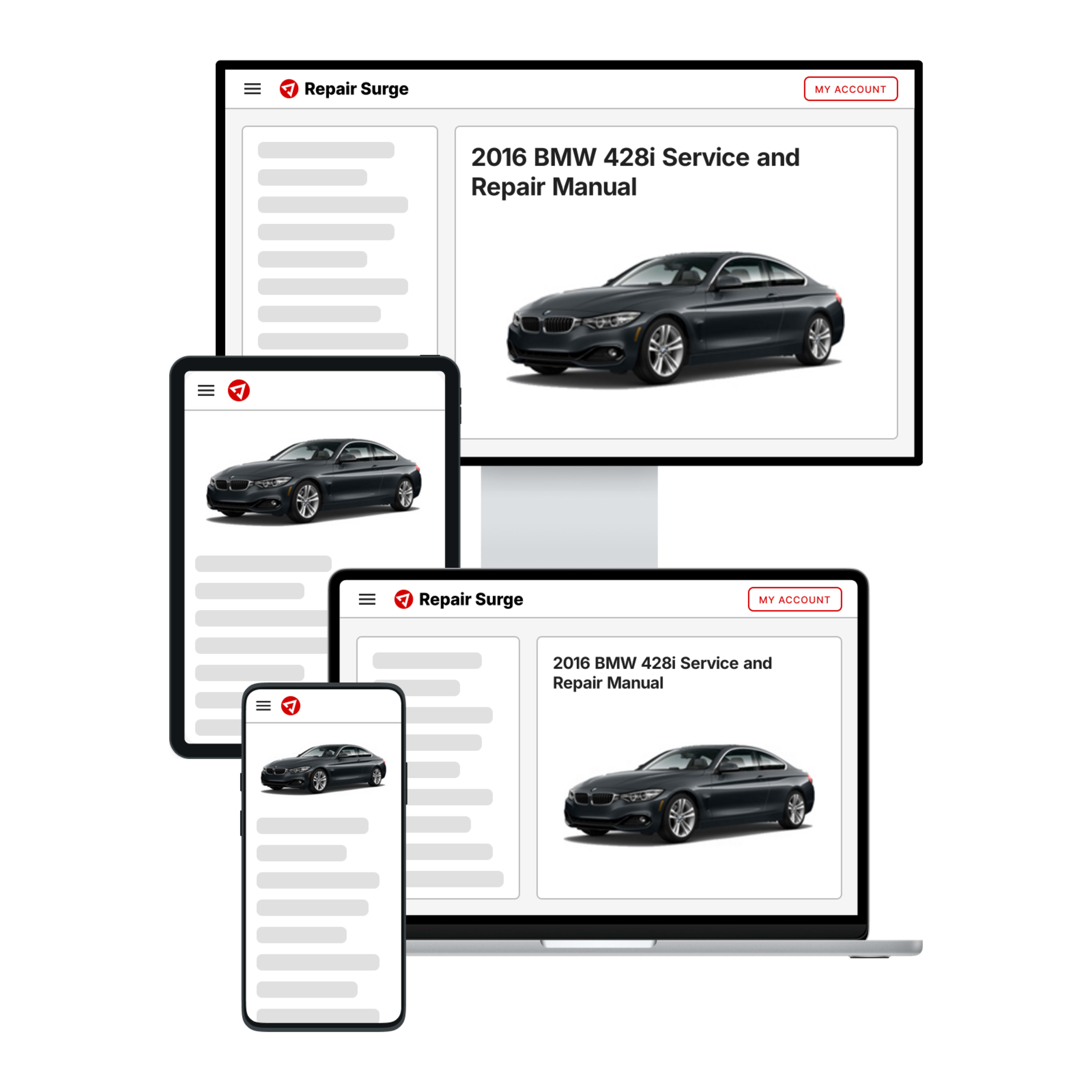2016 BMW 428i service and repair manual hero image