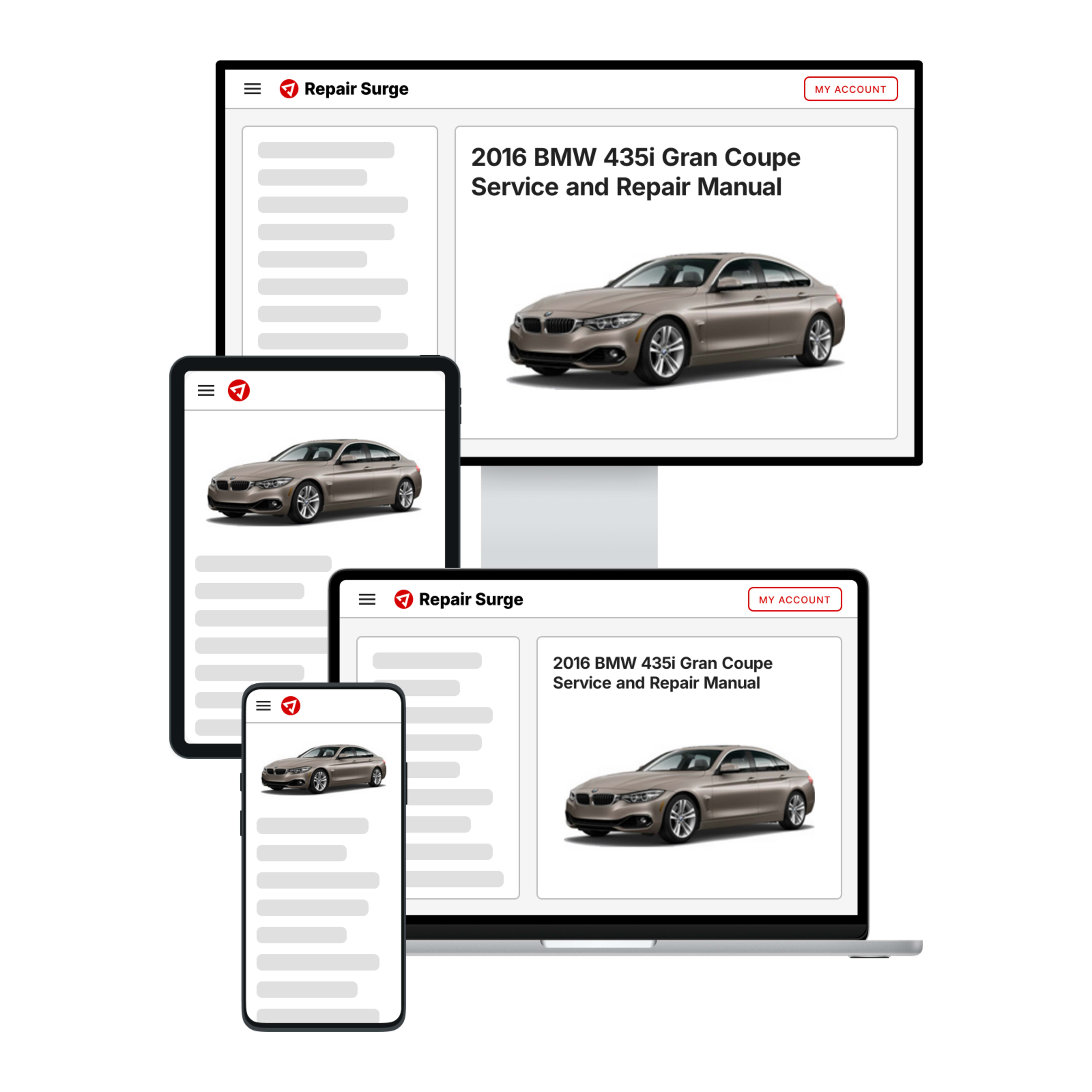 2016 BMW 435i Gran Coupe service and repair manual hero image