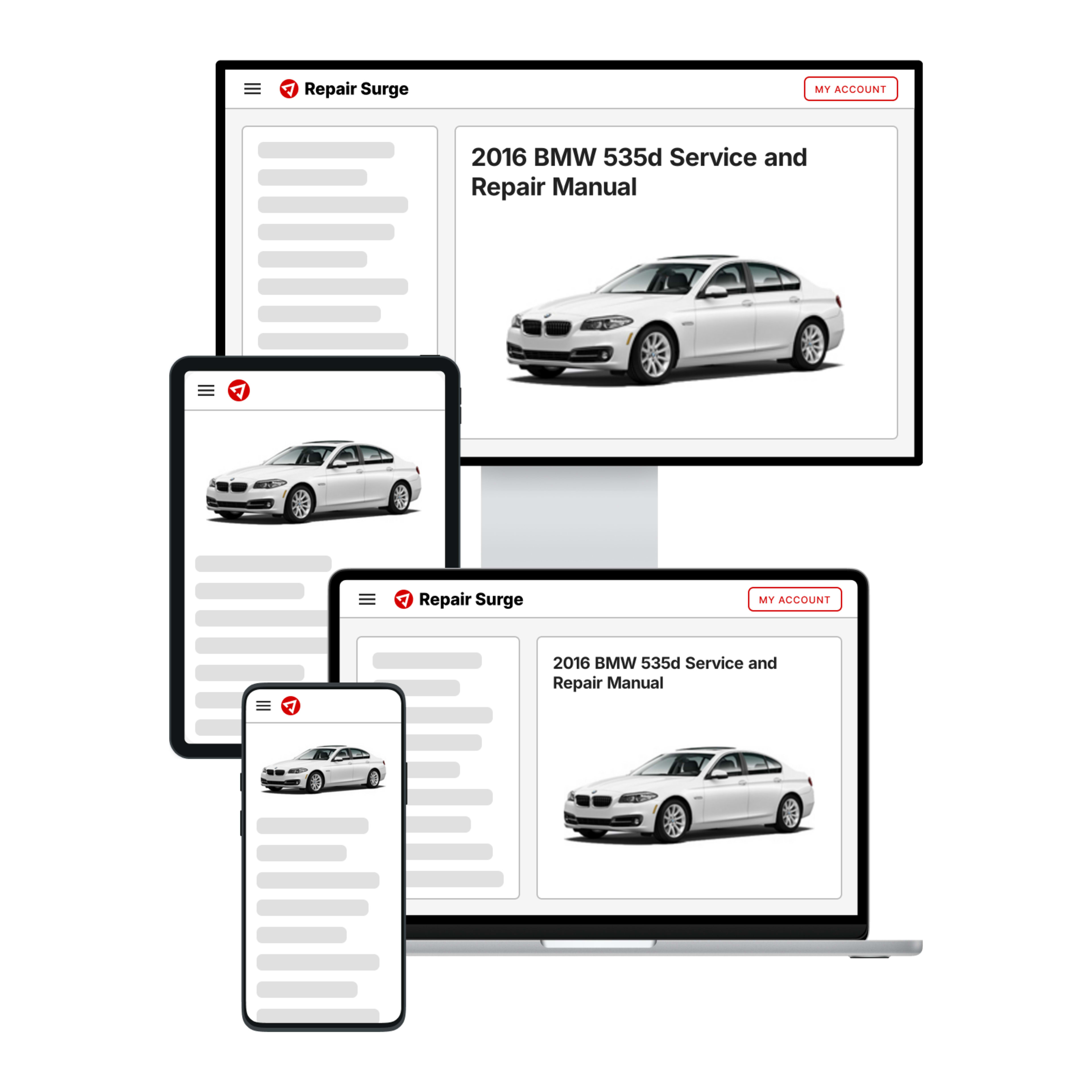 2016 BMW 535d service and repair manual hero image