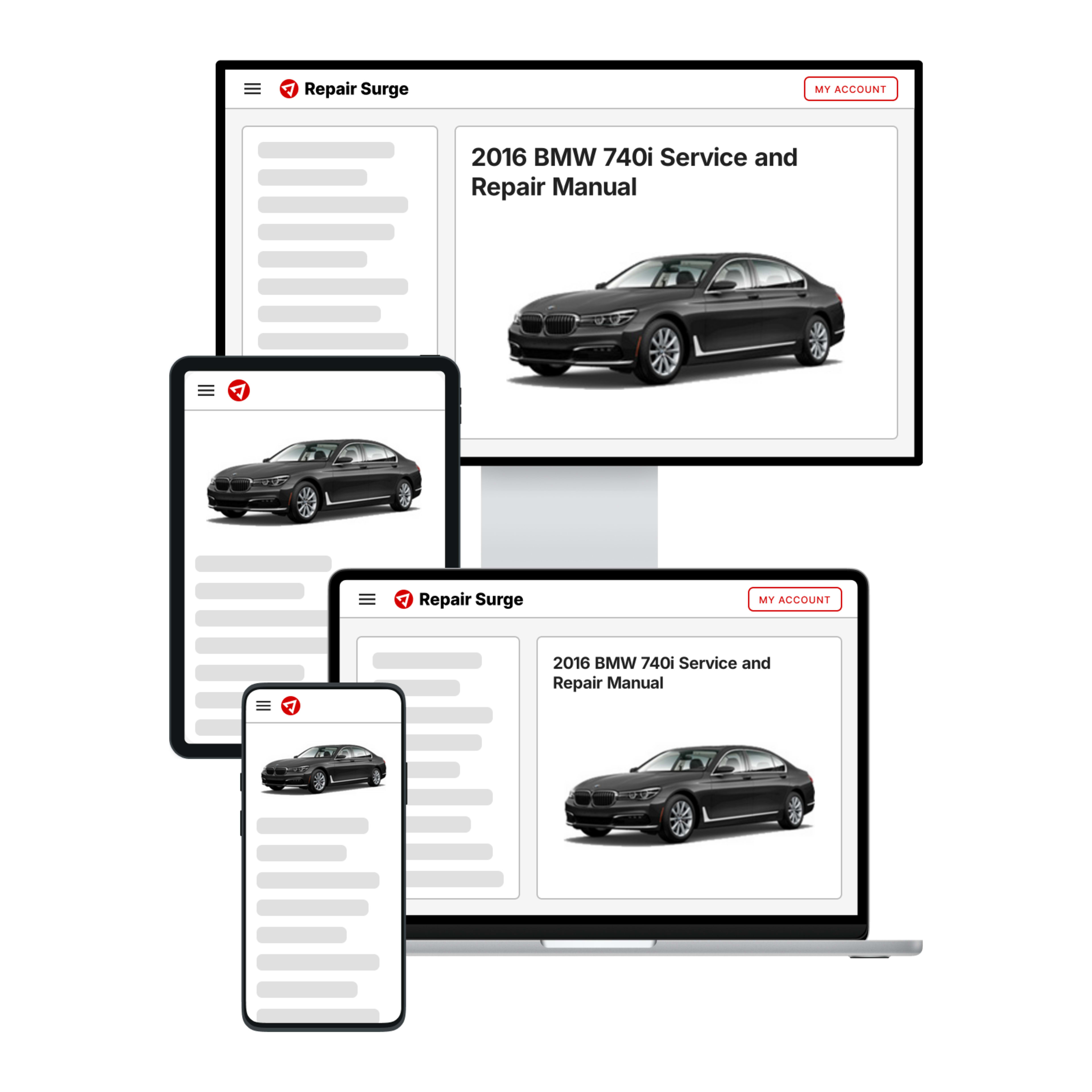 2016 BMW 740i service and repair manual hero image