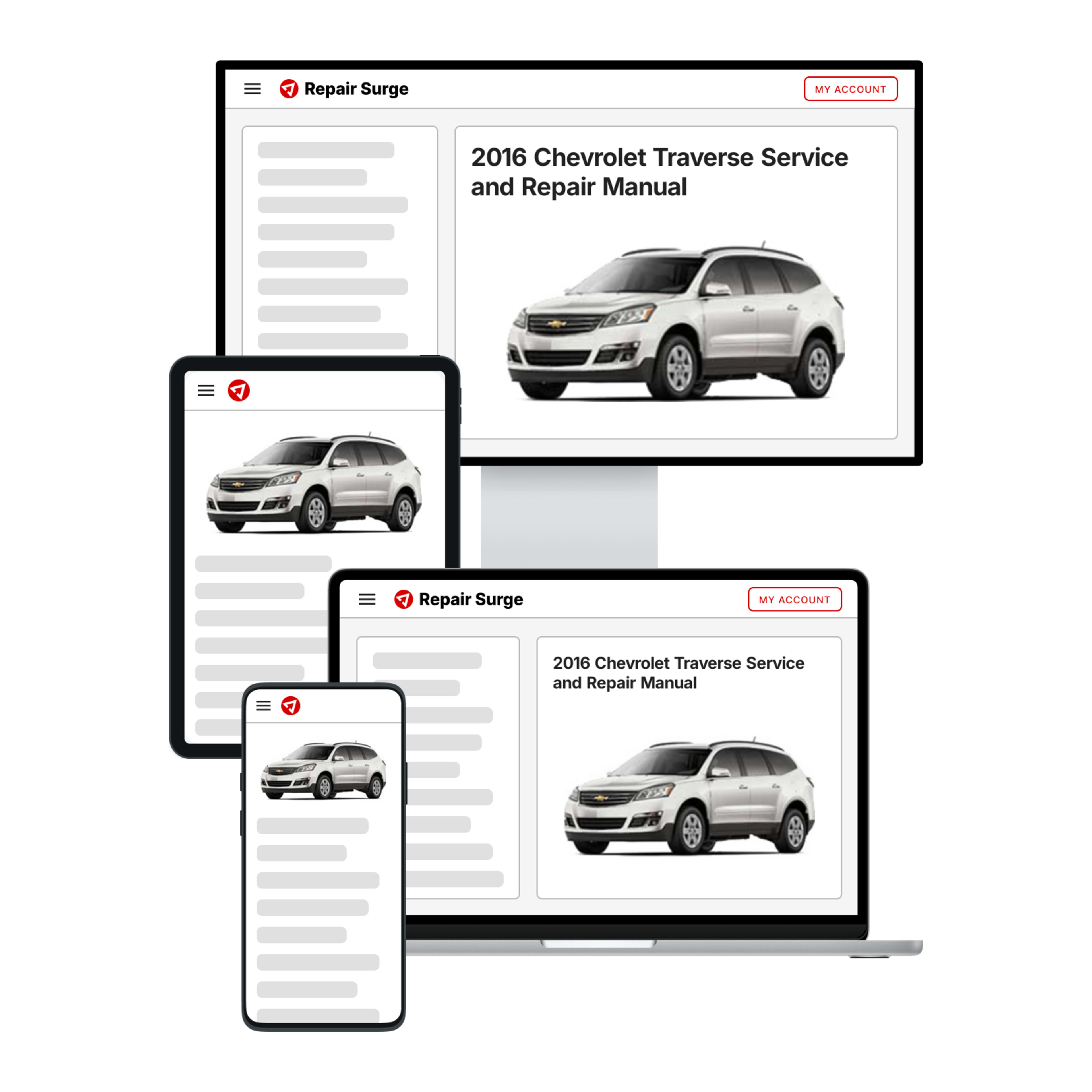2016 Chevrolet Traverse service and repair manual hero image
