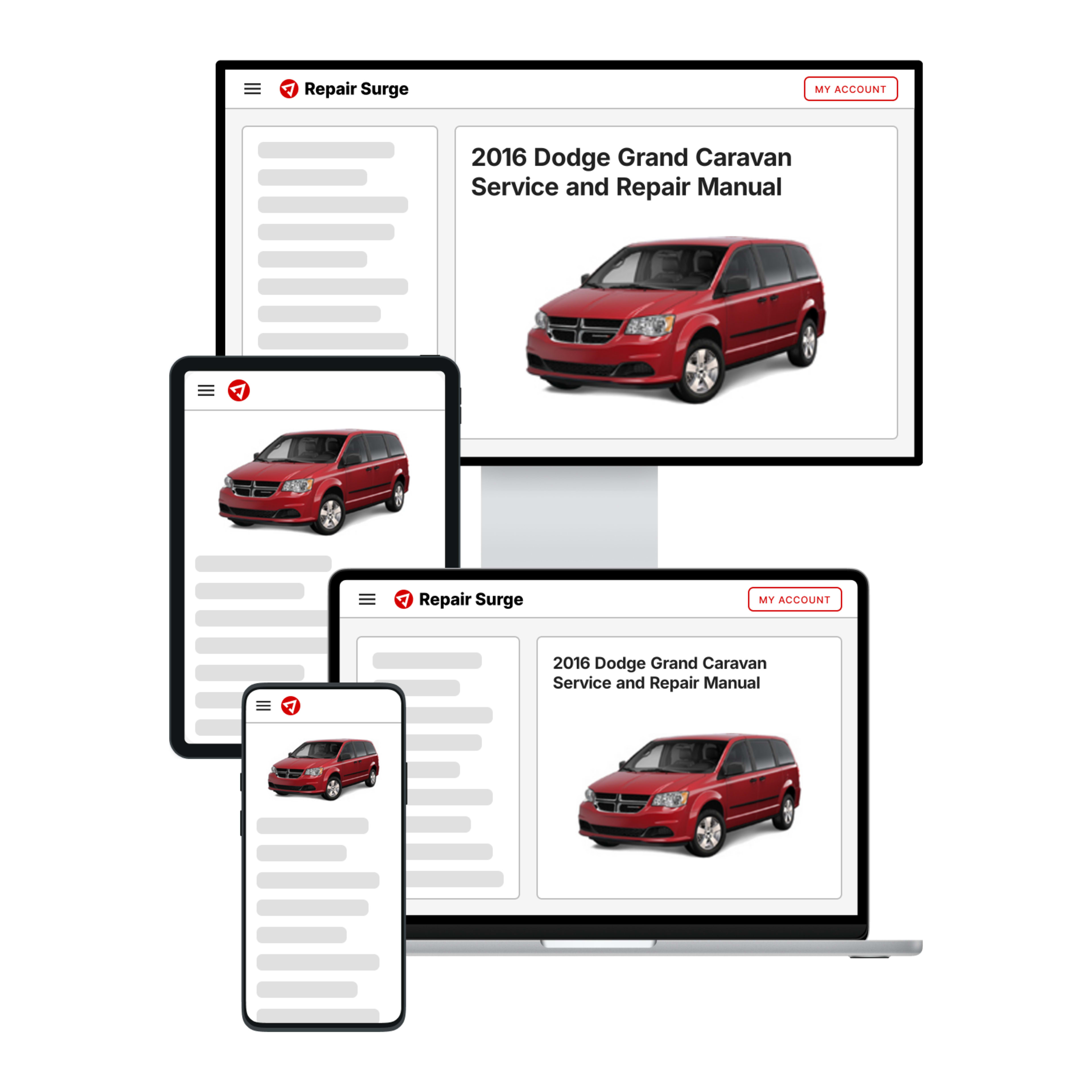 2016 Dodge Grand Caravan service and repair manual hero image