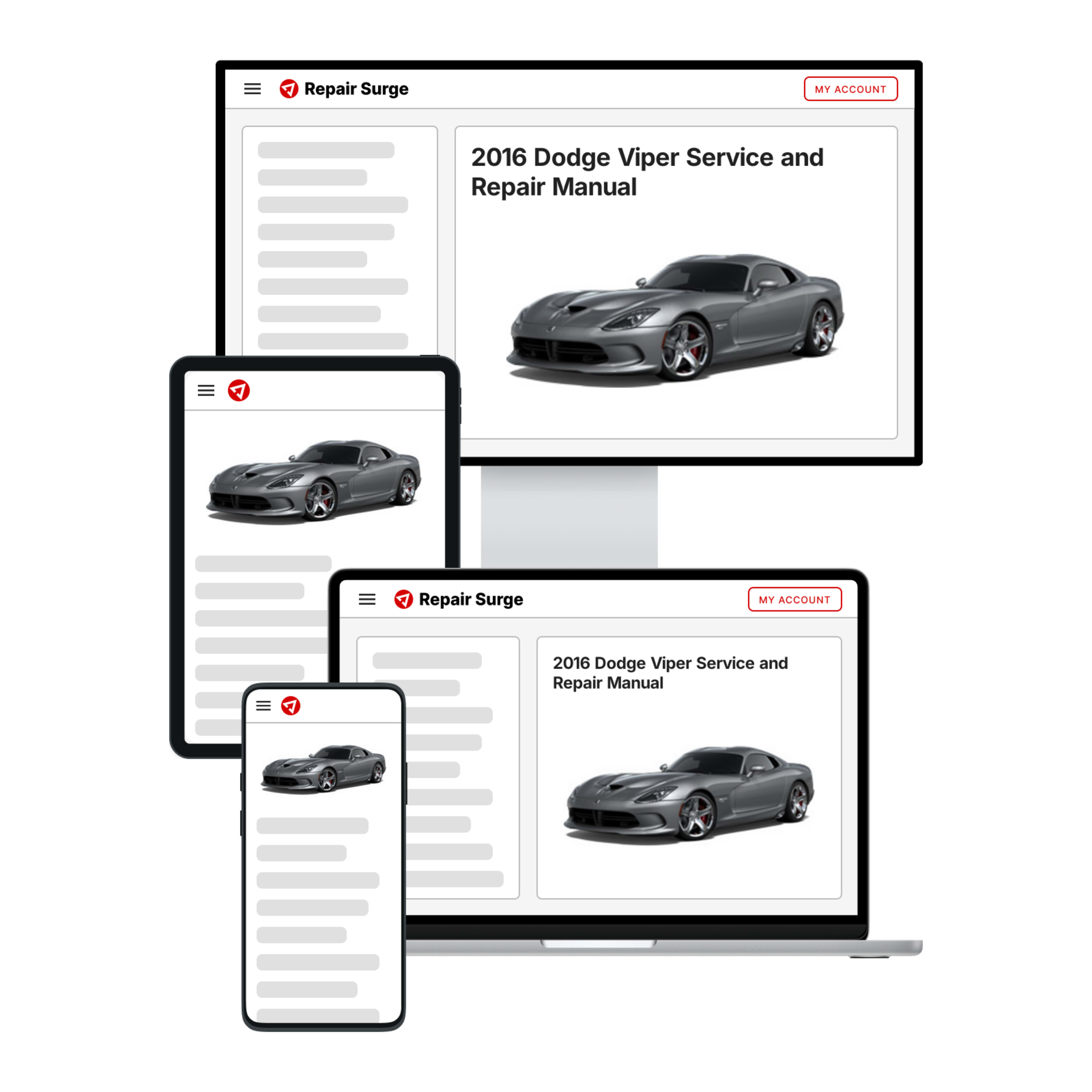 2016 Dodge Viper service and repair manual hero image