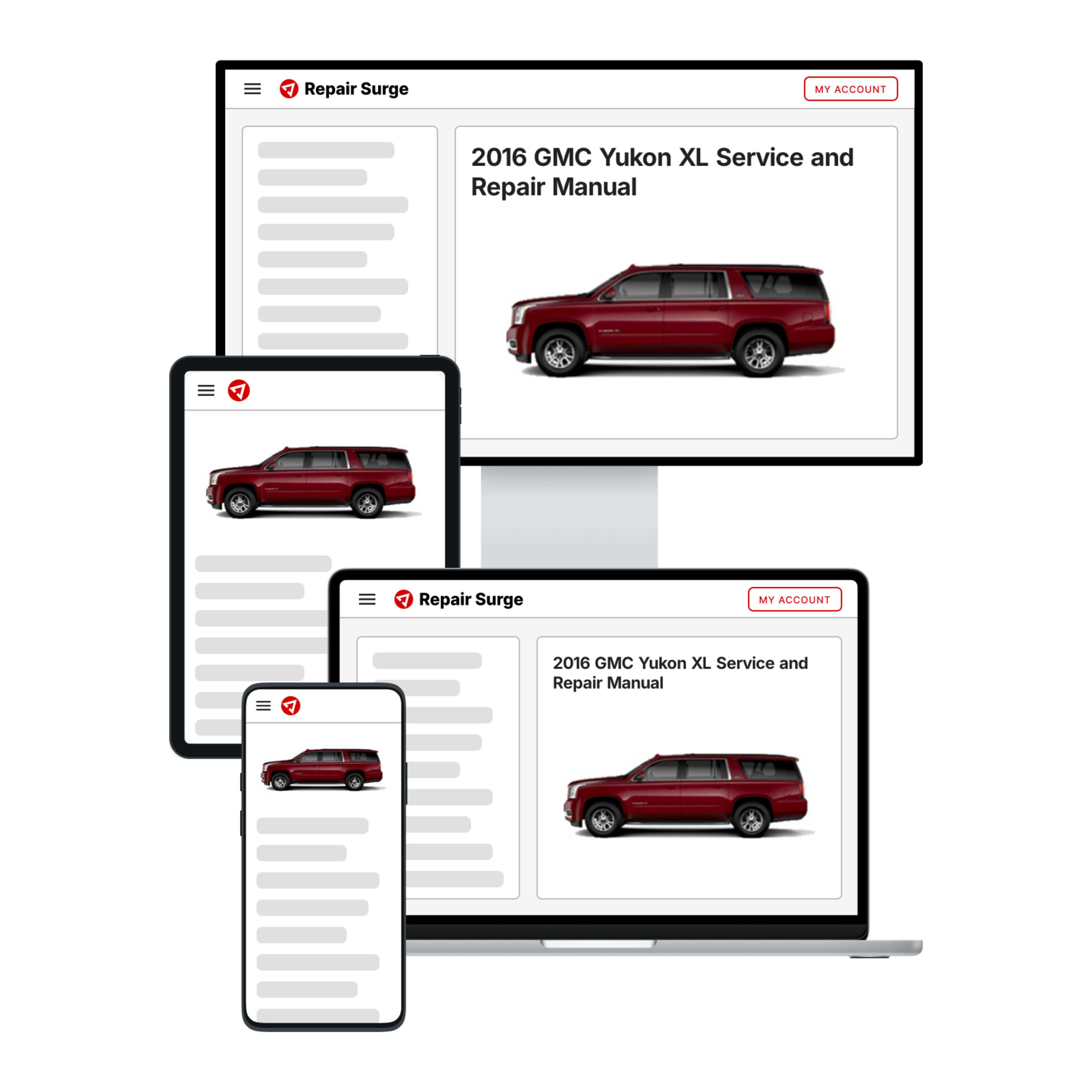 2016 GMC Yukon XL service and repair manual hero image