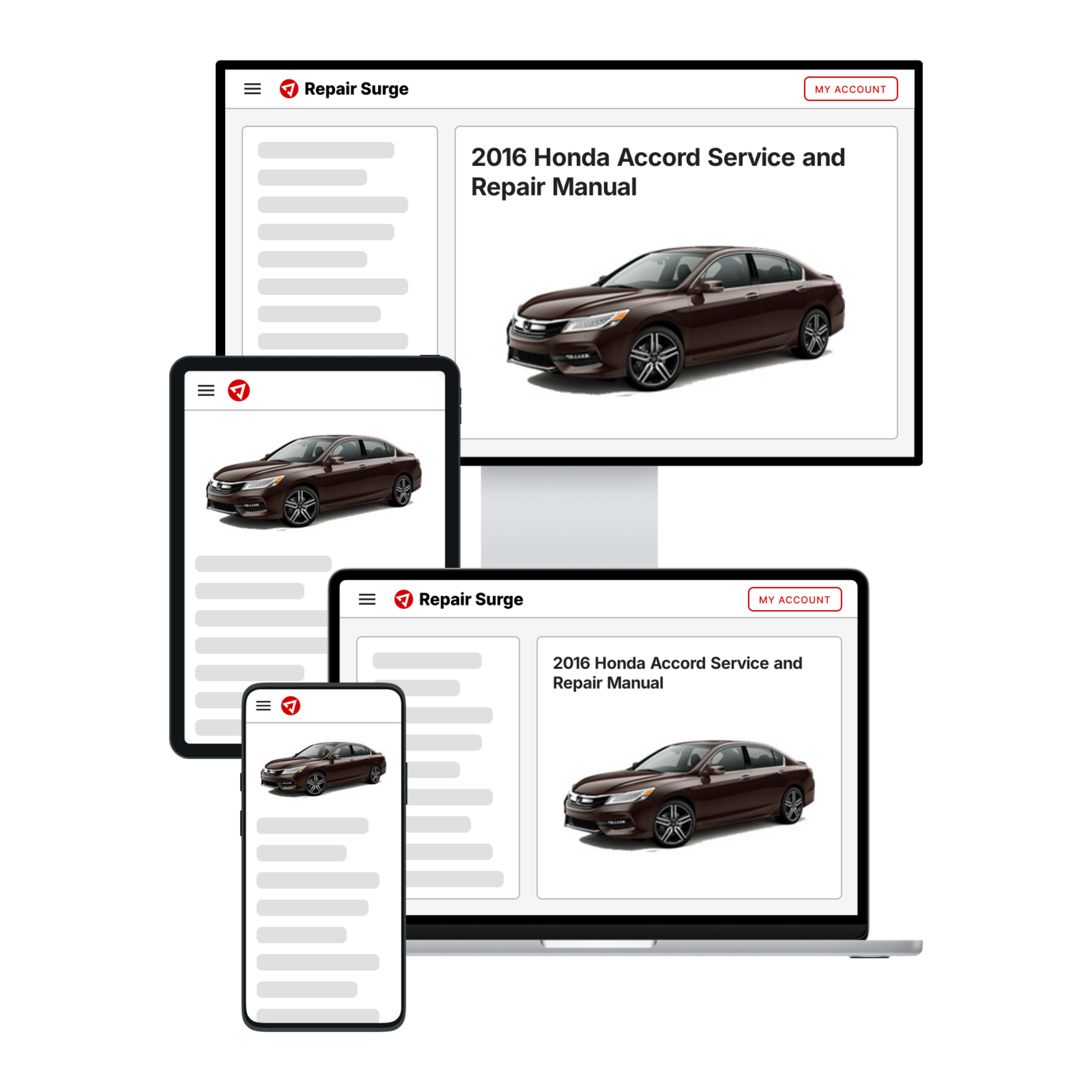 2016 Honda Accord service and repair manual hero image