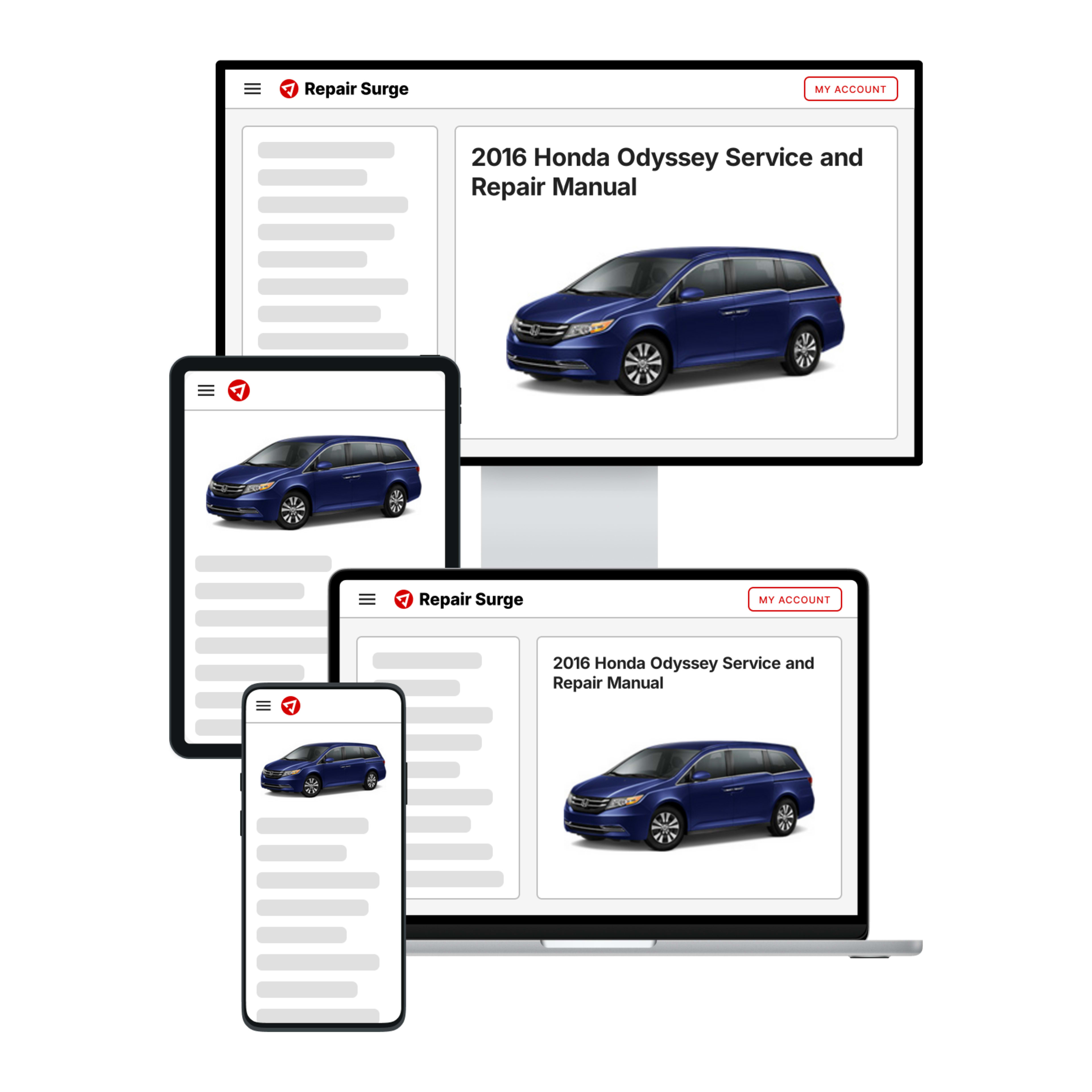 2016 Honda Odyssey service and repair manual hero image