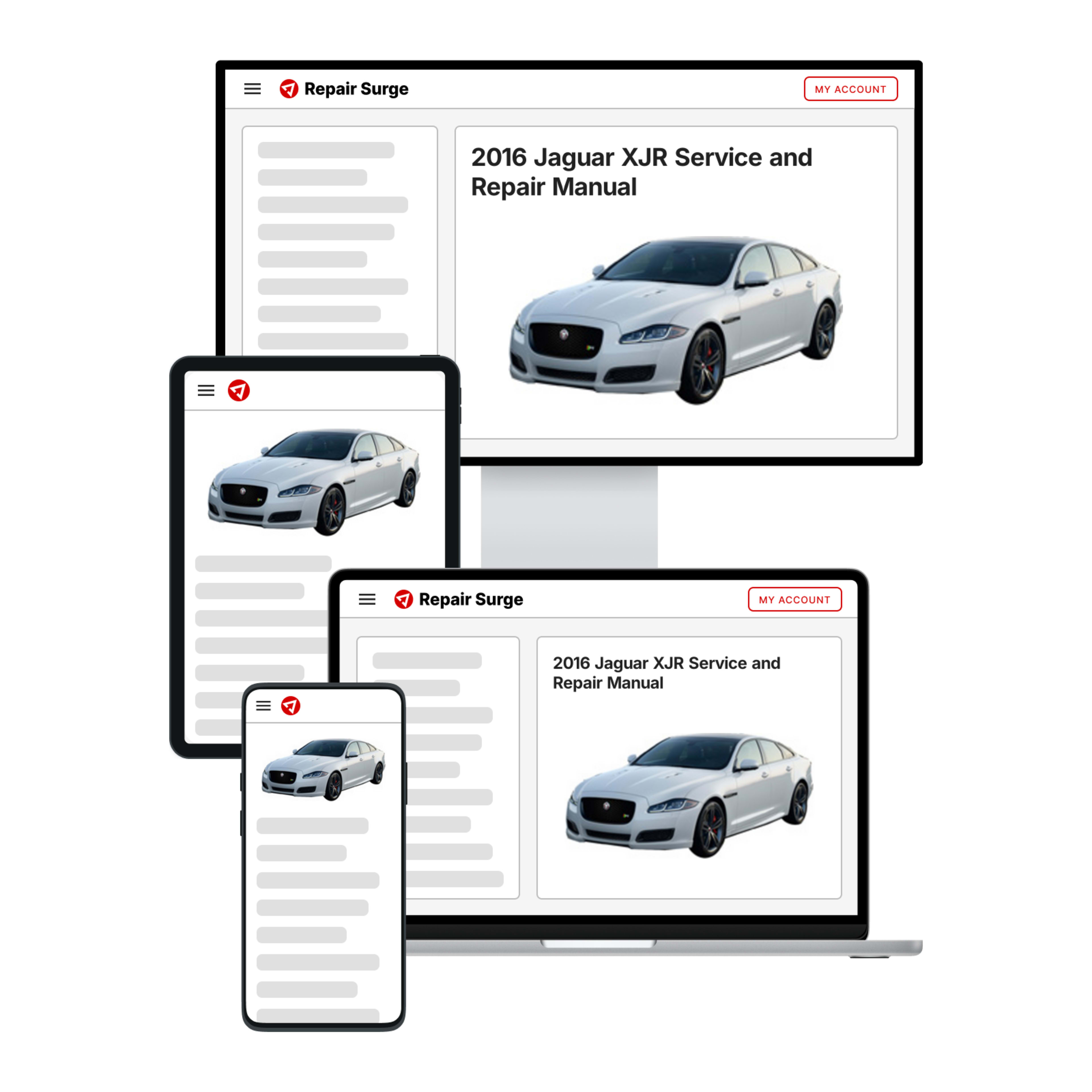 2016 Jaguar XJR service and repair manual hero image