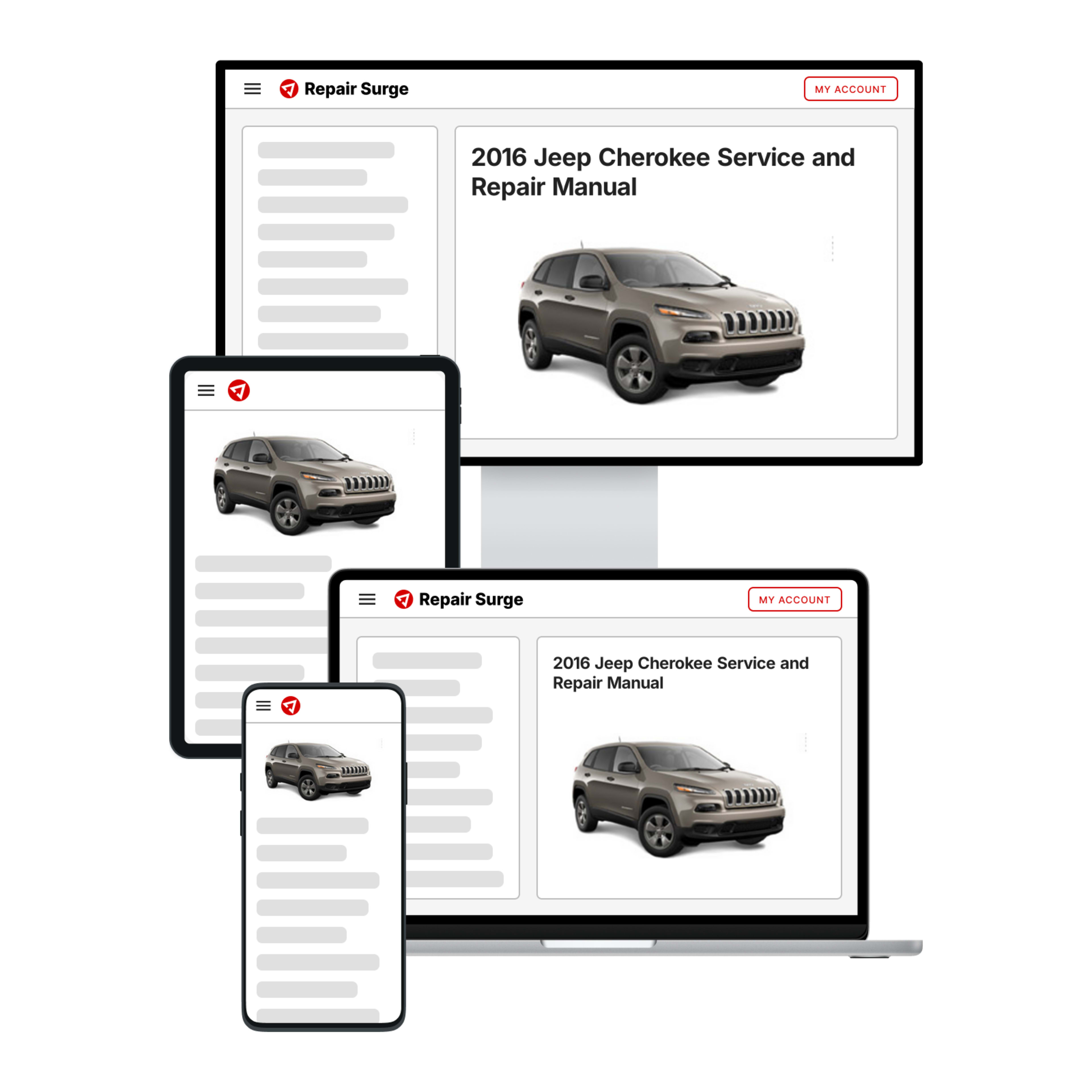 2016 Jeep Cherokee service and repair manual hero image