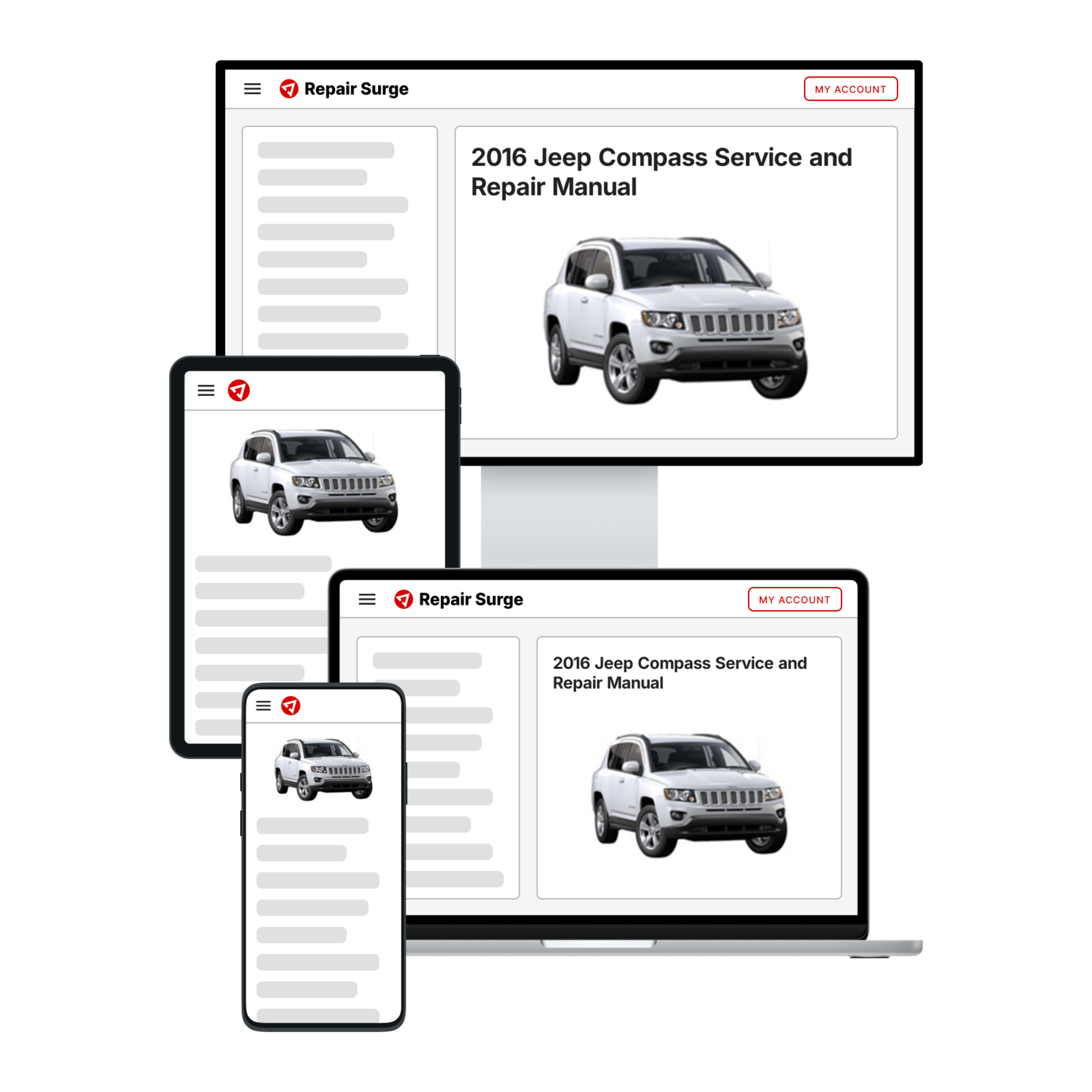 2016 Jeep Compass service and repair manual hero image