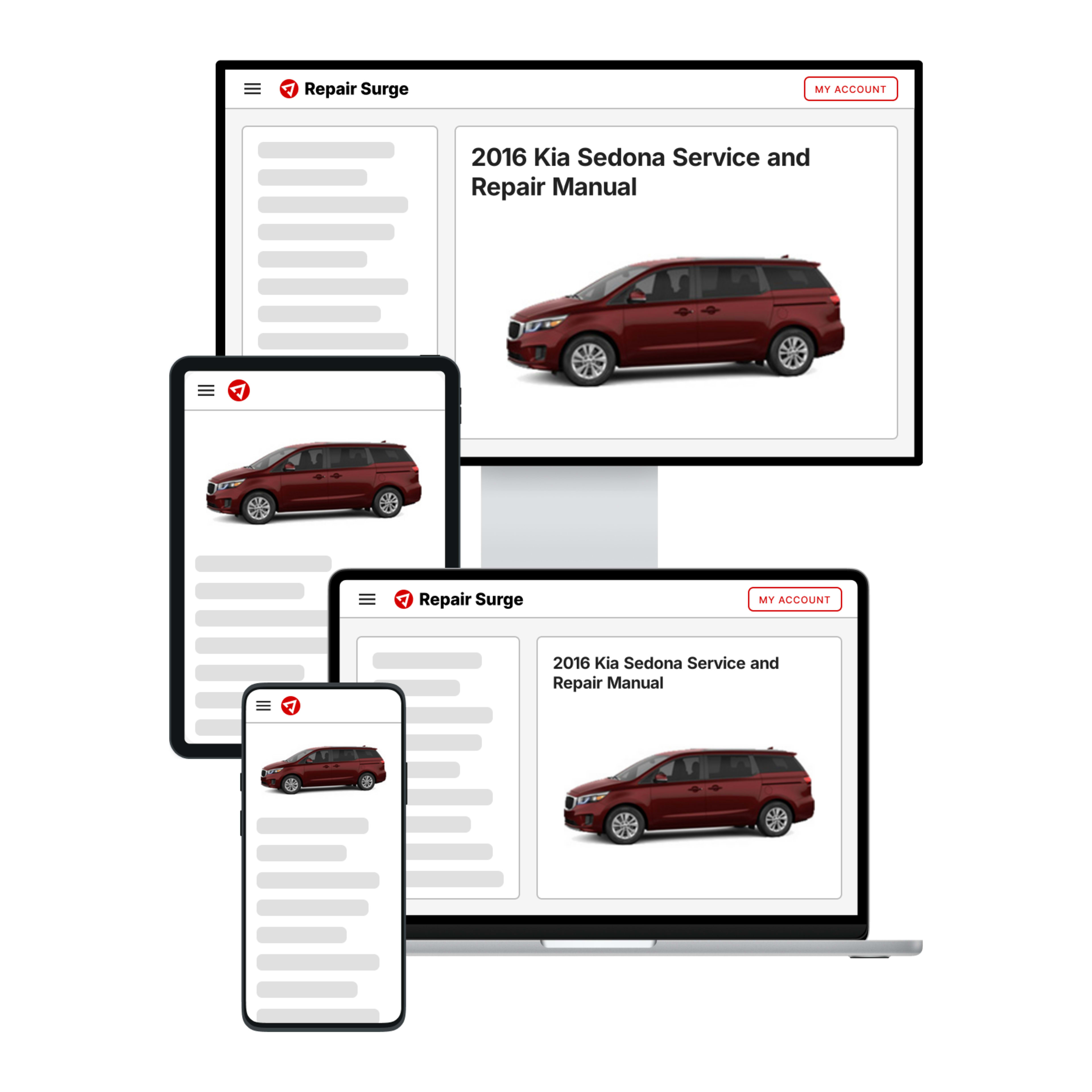 2016 Kia Sedona service and repair manual hero image