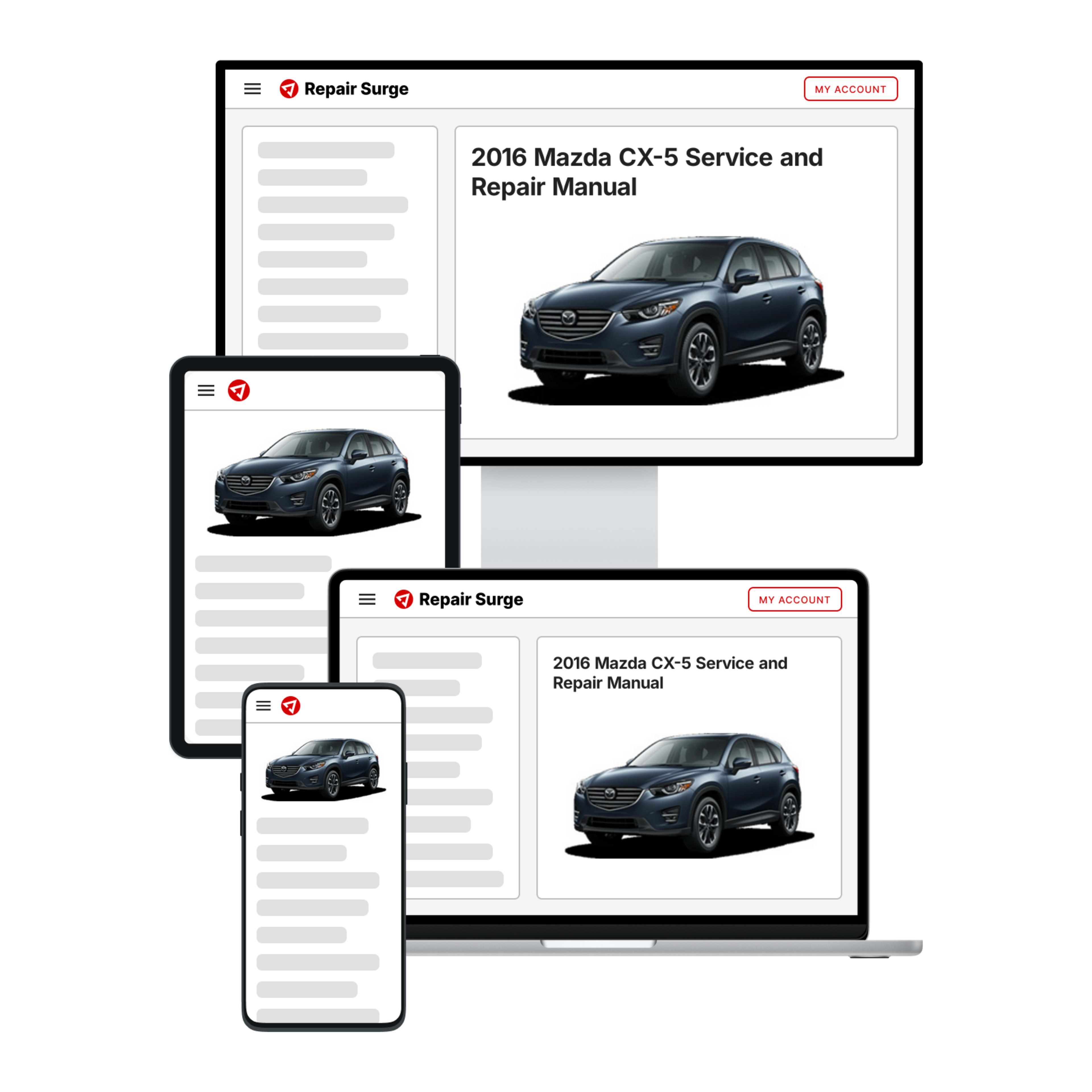 2016 Mazda CX-5 service and repair manual hero image