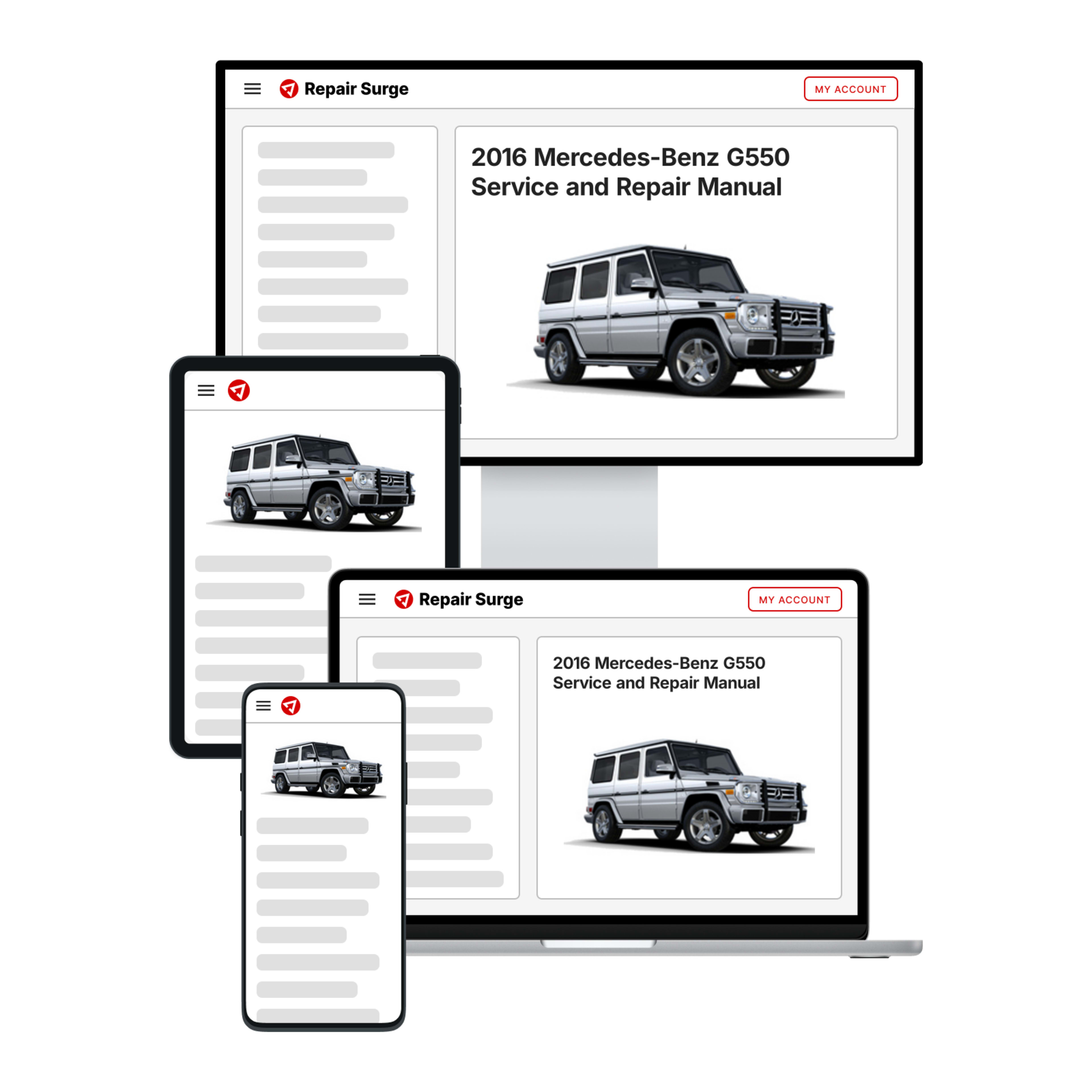 2016 Mercedes-Benz G550 service and repair manual hero image
